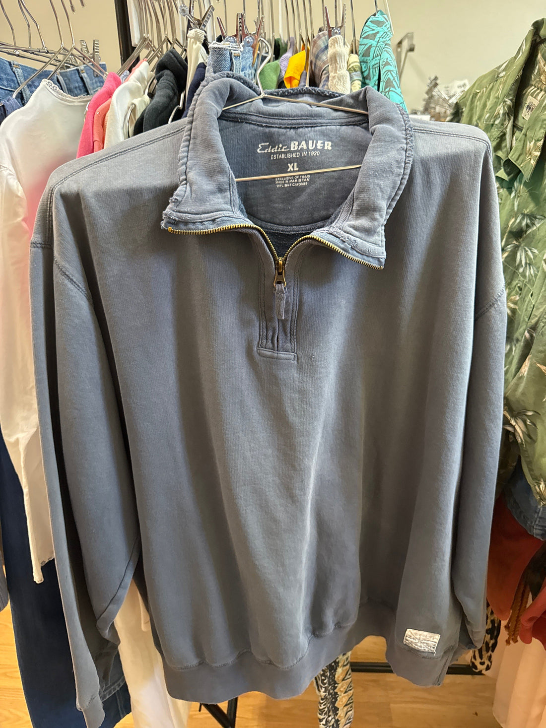 Venus Of The Desert Worn Eddie Blue 1/4 Zip Pullover available in Joshua Tree at JT Trading Post