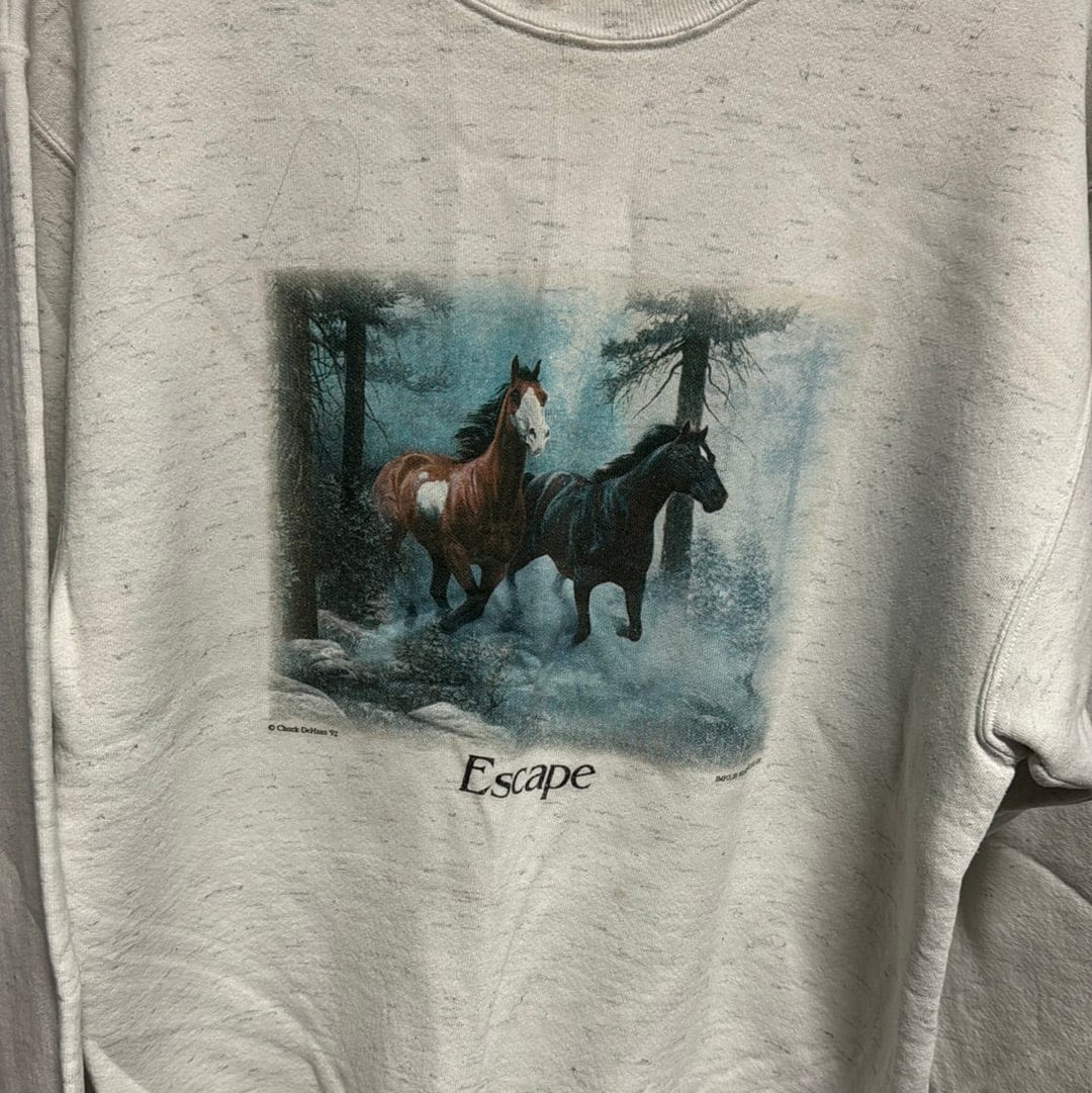 Venus Of The Desert 90s Escape Horses Sweatshirt available in Joshua Tree at JT Trading Post