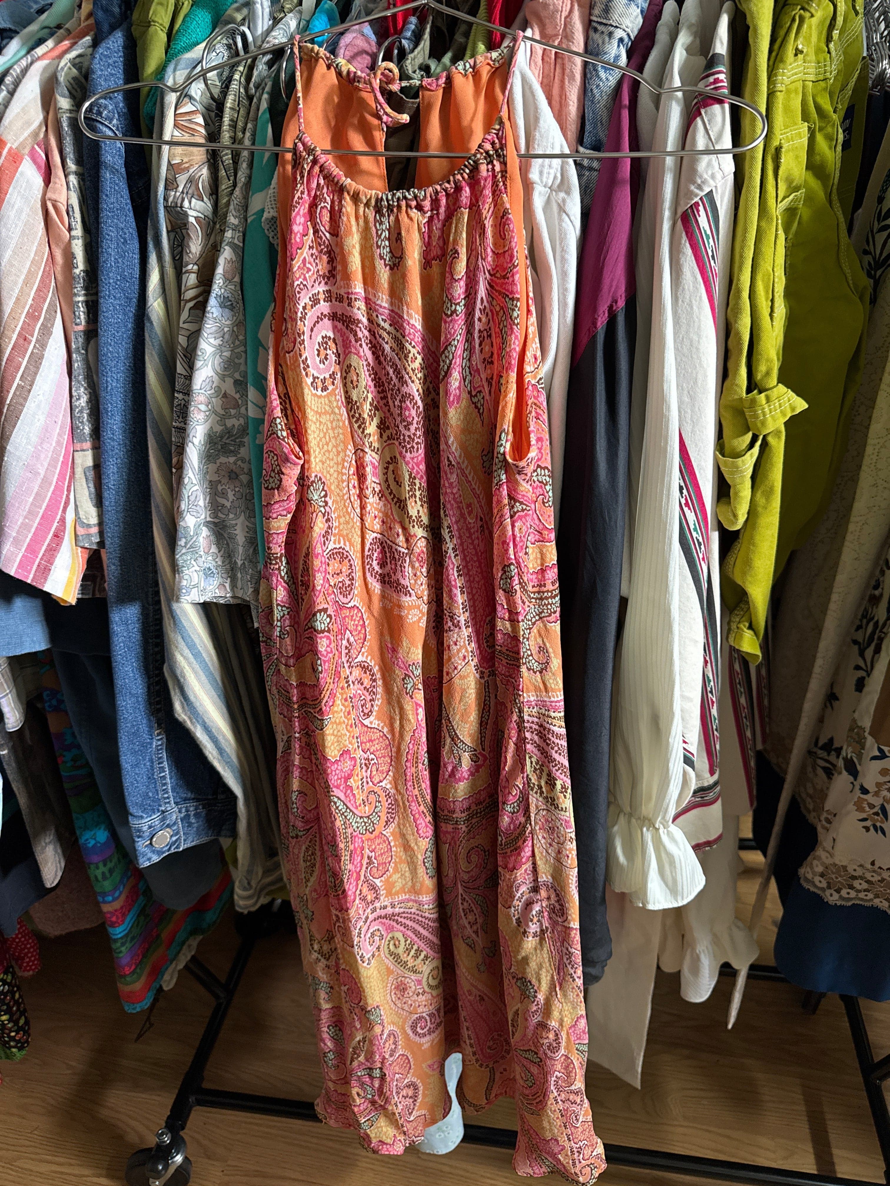 Venus Of The Desert Y2K Ann Taylor Silk Paisley Dress available in Joshua Tree at JT Trading Post
