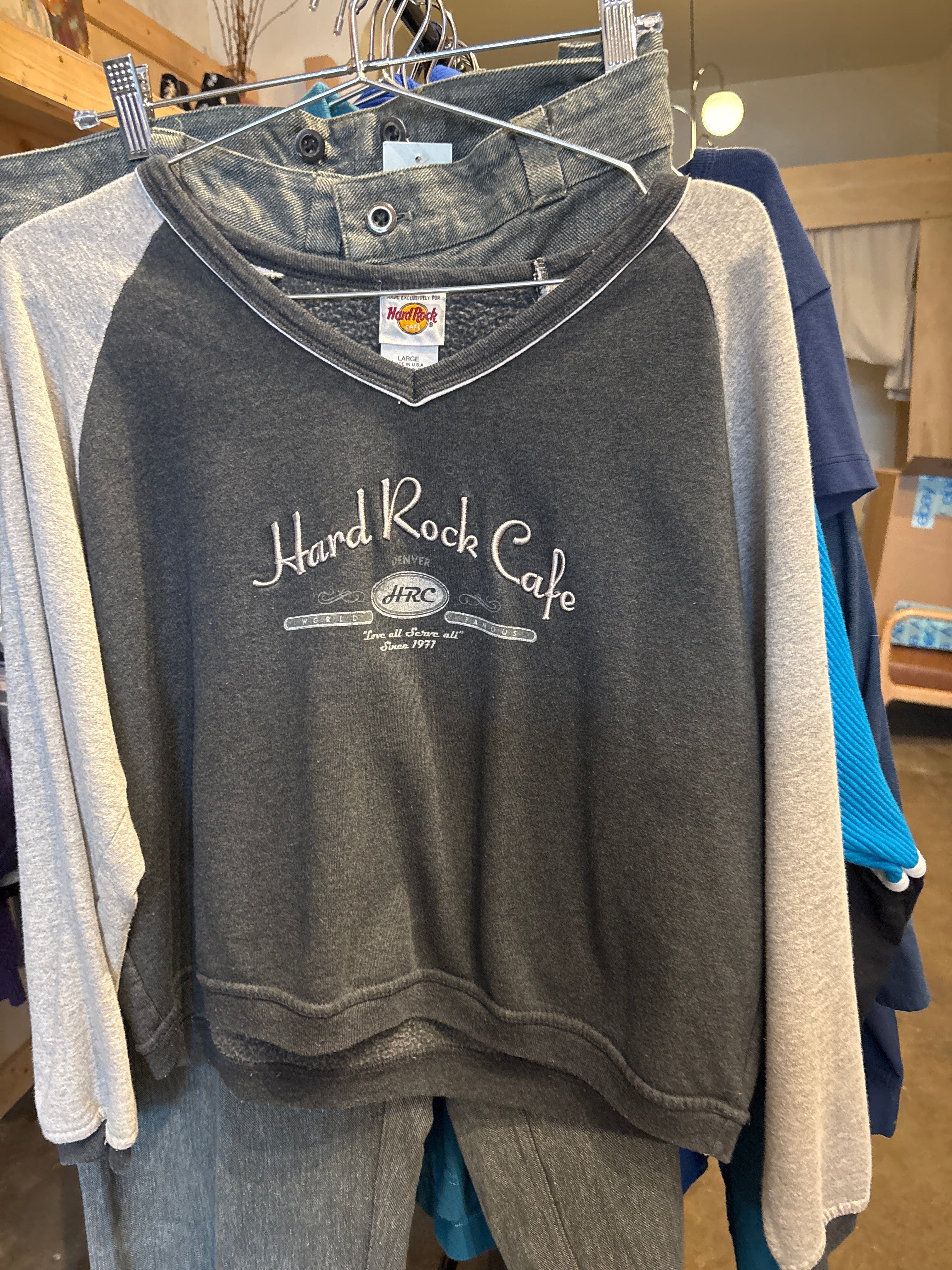 Venus Of The Desert Y2K Hard stock Cafe raglan shirt available in Joshua Tree at JT Trading Post