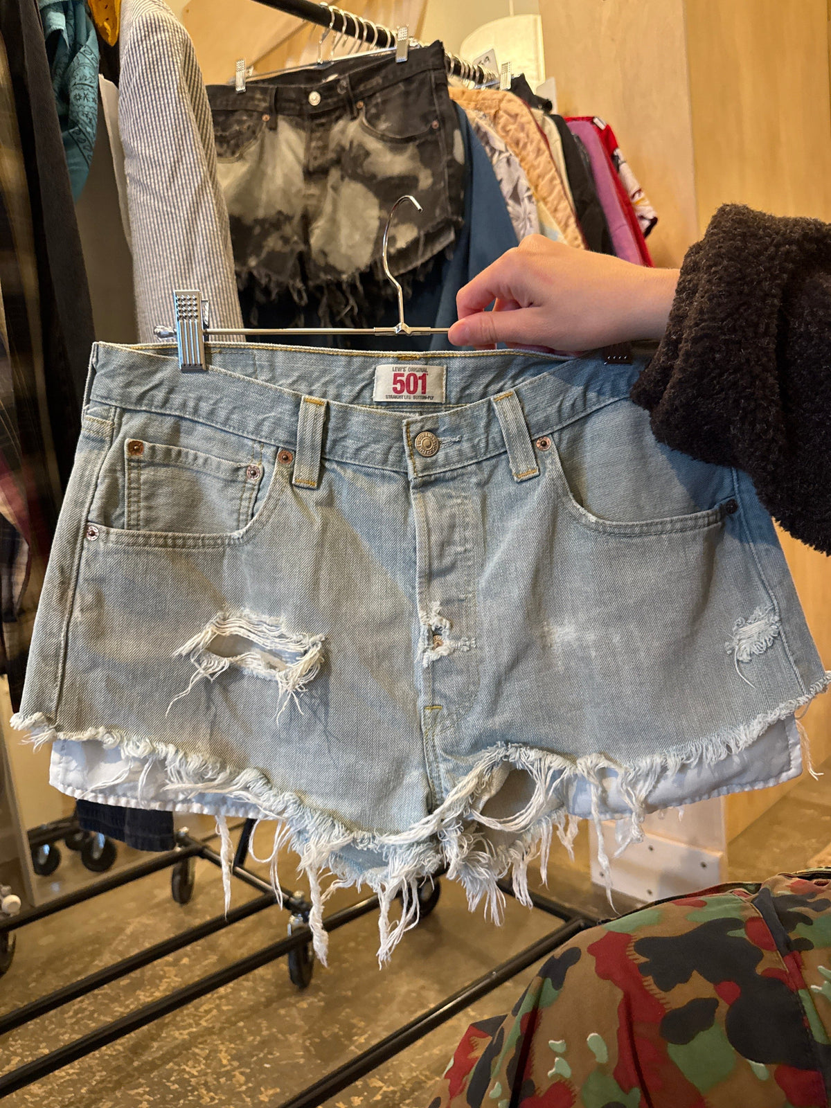 Venus Of The Desert Y2K Levis 501 Cutoffs available in Joshua Tree at JT Trading Post