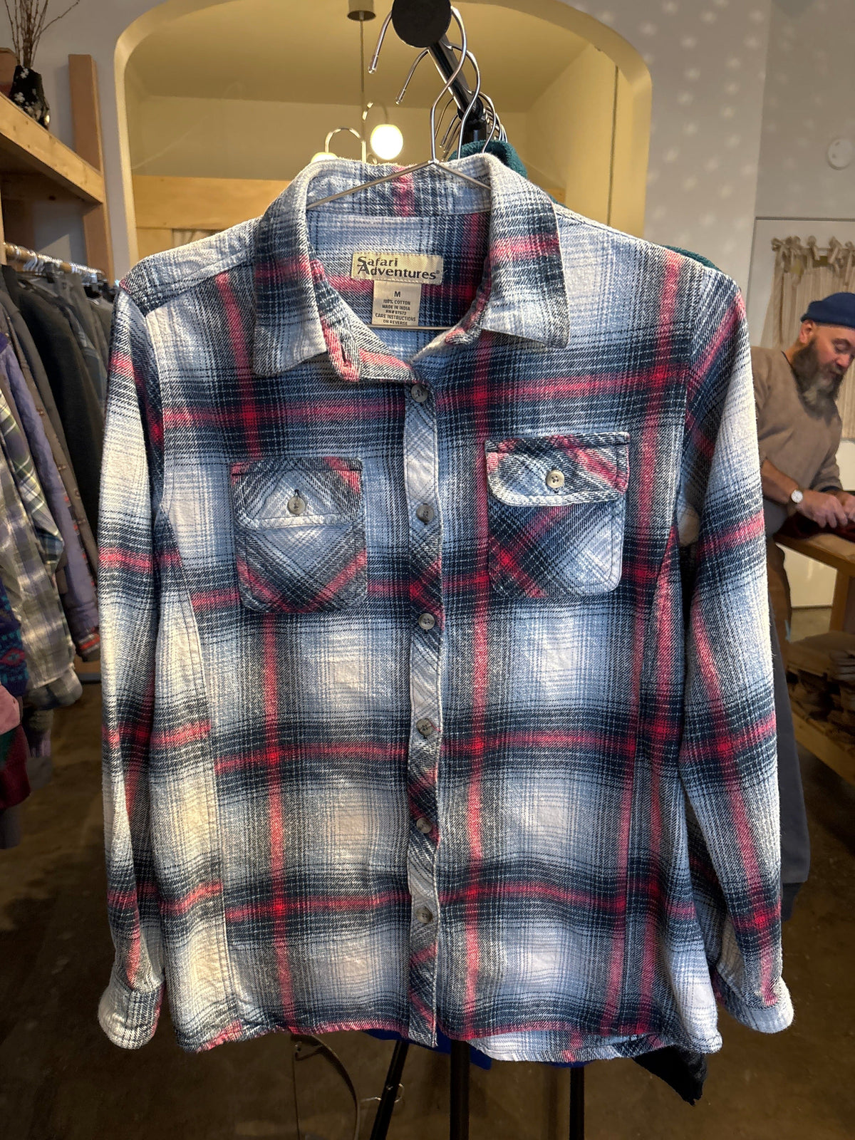 Venus Of The Desert Y2K safari cotton flannel available in Joshua Tree at JT Trading Post