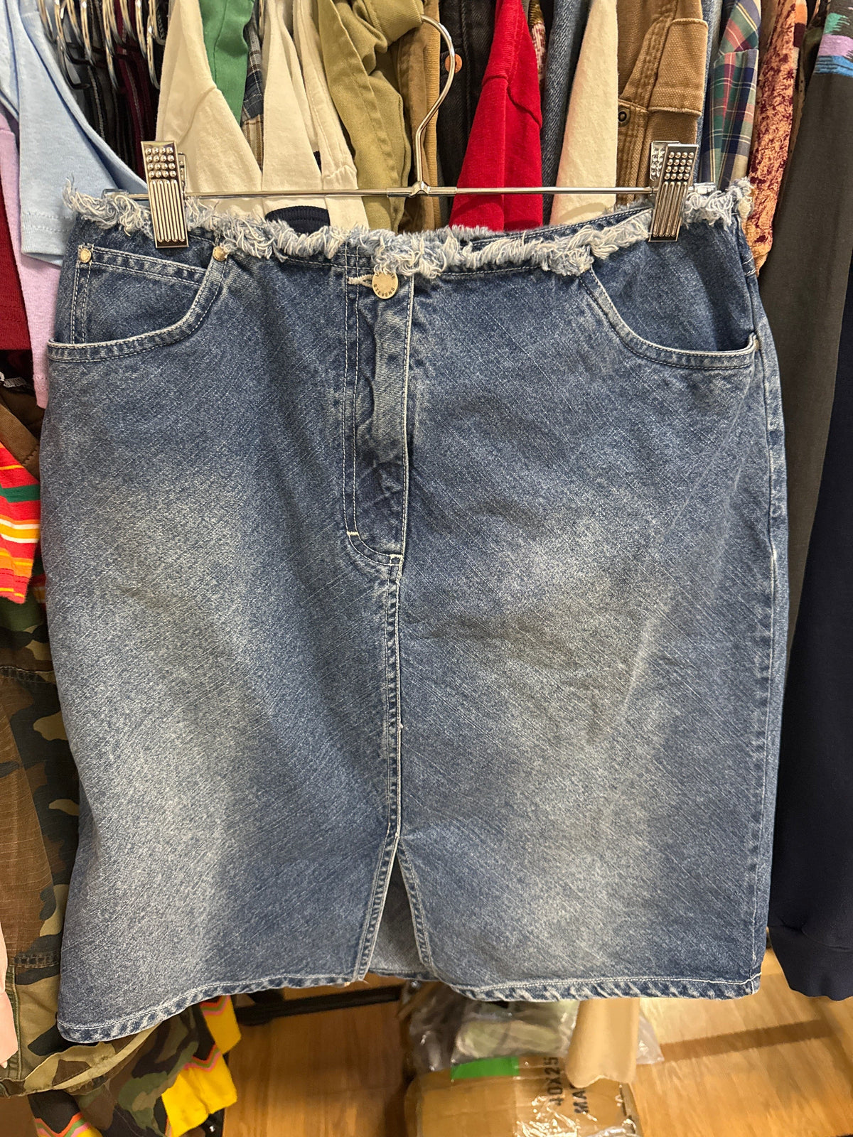 Venus Of The Desert Y2K Valerie Stevens Denim Skirt available in Joshua Tree at JT Trading Post