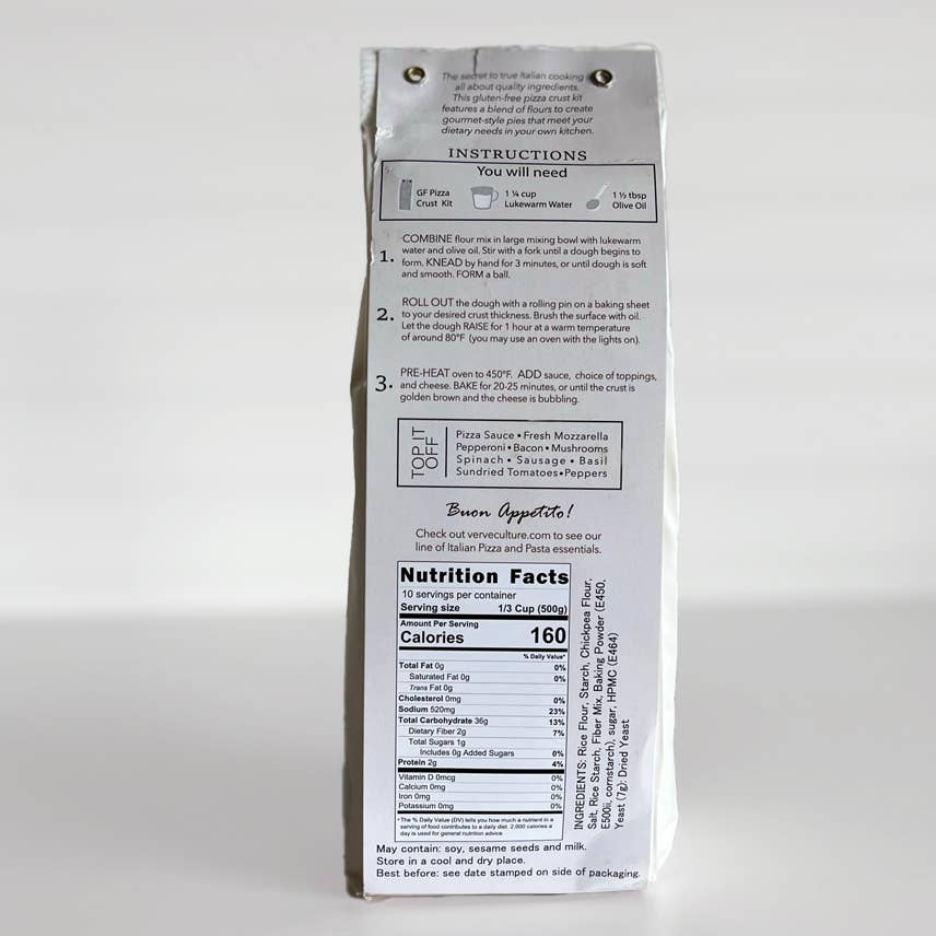 JTTP Eats Italian Pizza Crust Kit - Gluten-Free 500g - Pizza Flour