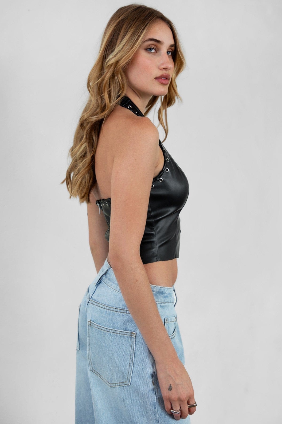 JTTP Products Black Corset Halter Top