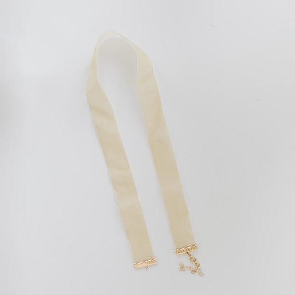 JTTP Products GIGI PIP - Cream Velvet Chain Hat Band