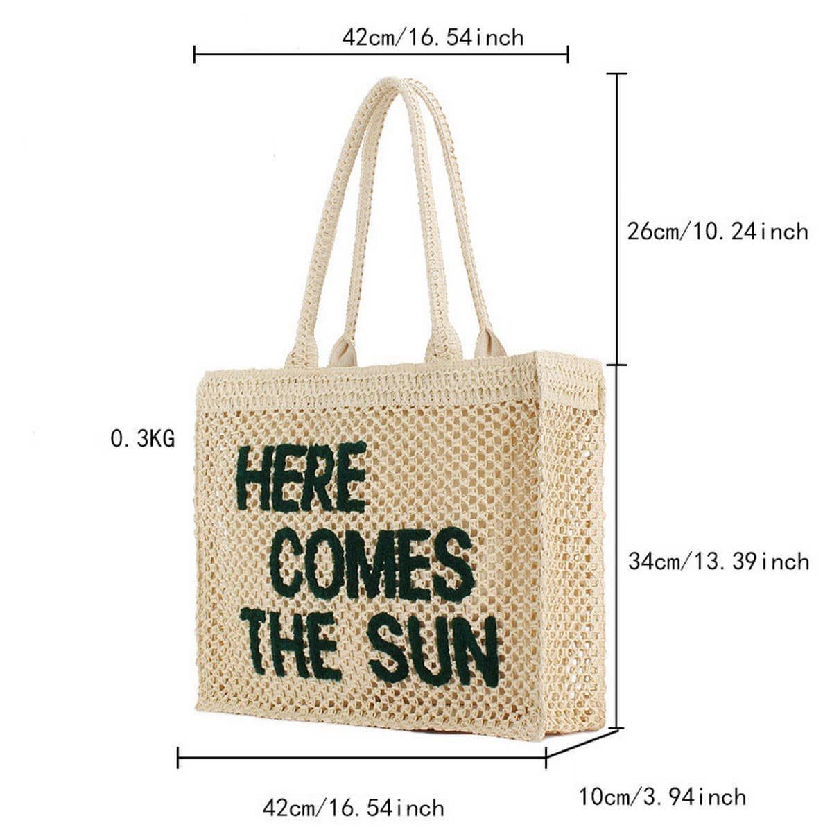 JTTP Products Here Comes The Sun Straw Bag