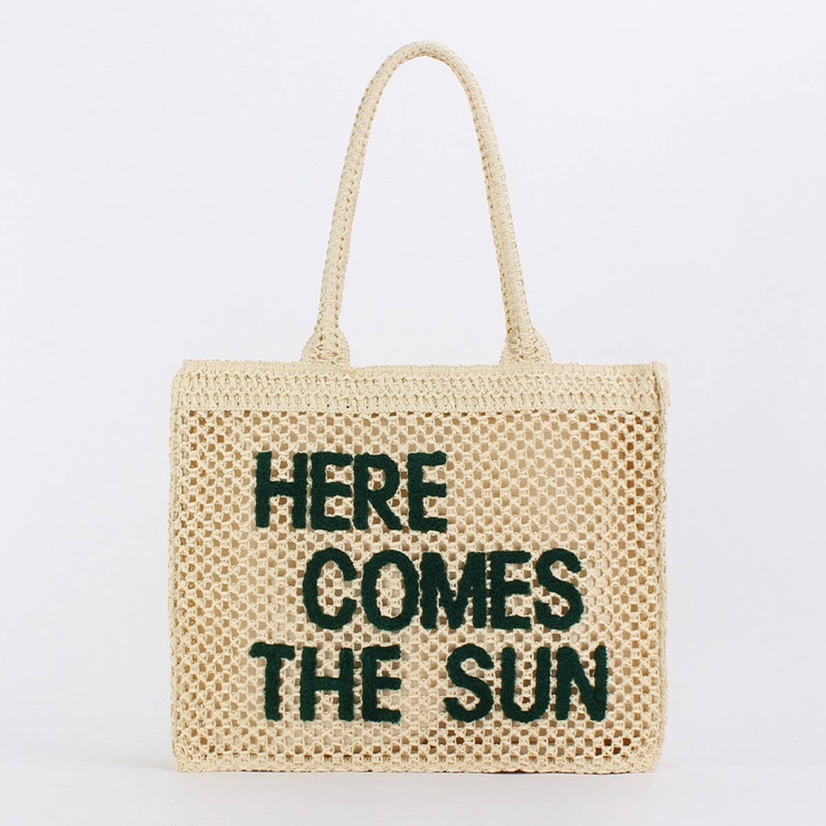 JTTP Products Here Comes The Sun Straw Bag