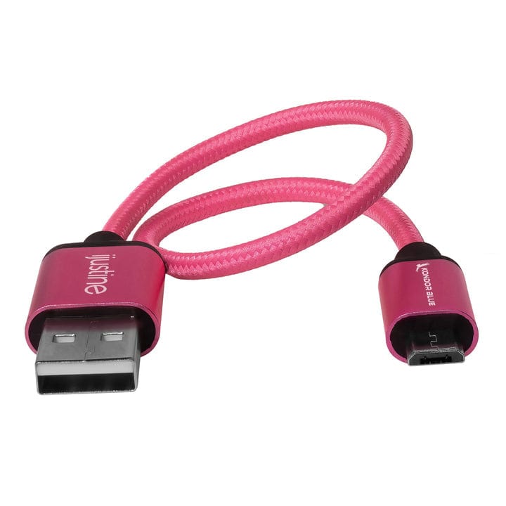 JTTP Products iJustine pink USB-A to micro USB fast charging data cable available in Joshua Tree at JT Trading Post