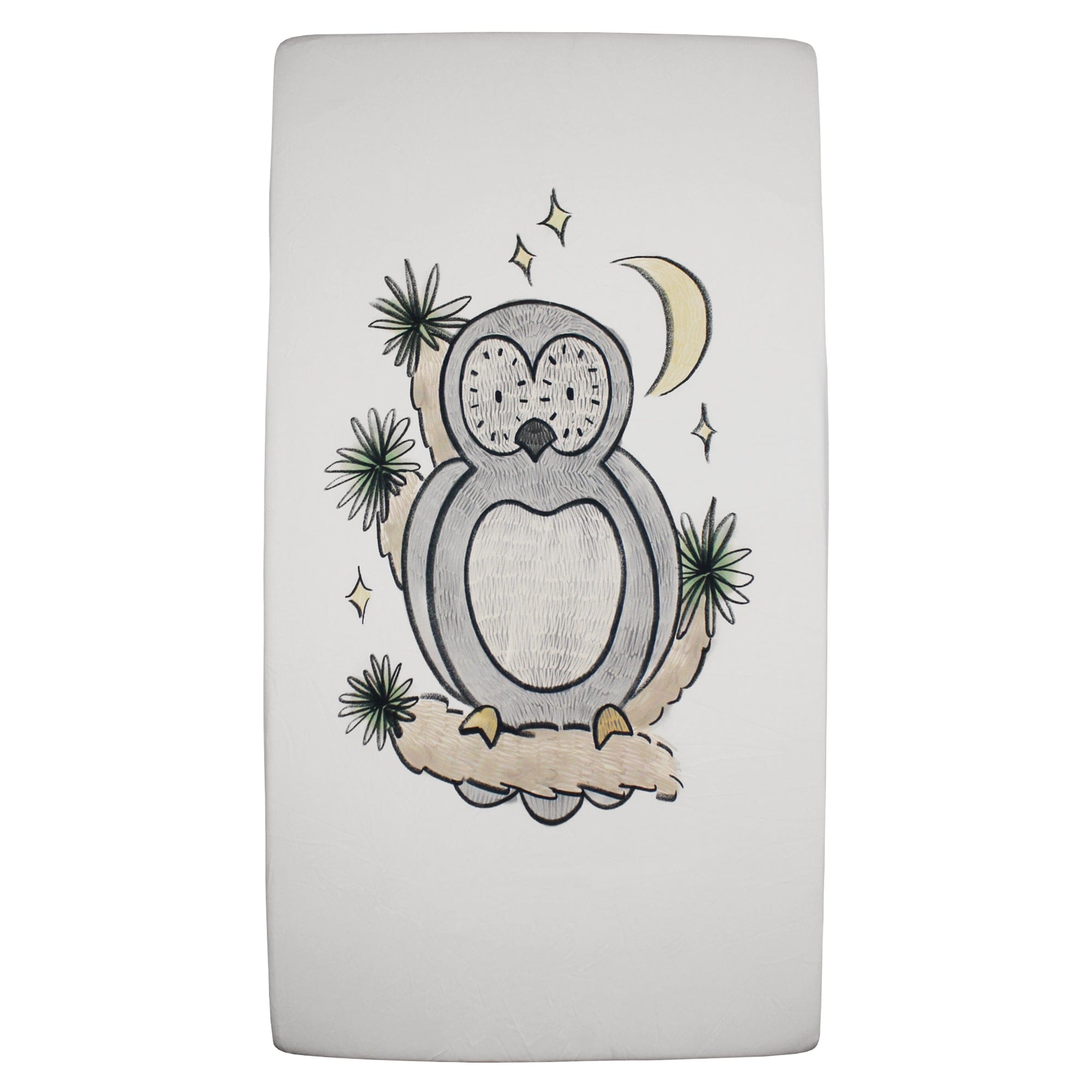 JTTP Products Organic Crib Sheets, Owl Who?