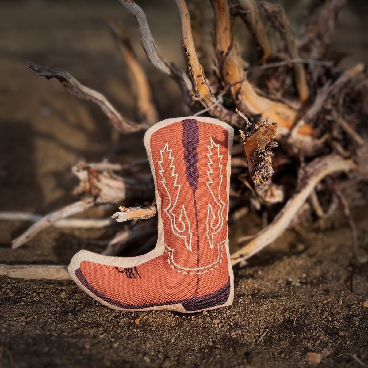 JTTP Products Little Brown Boot Dog Toy available in Joshua Tree at JT Trading Post