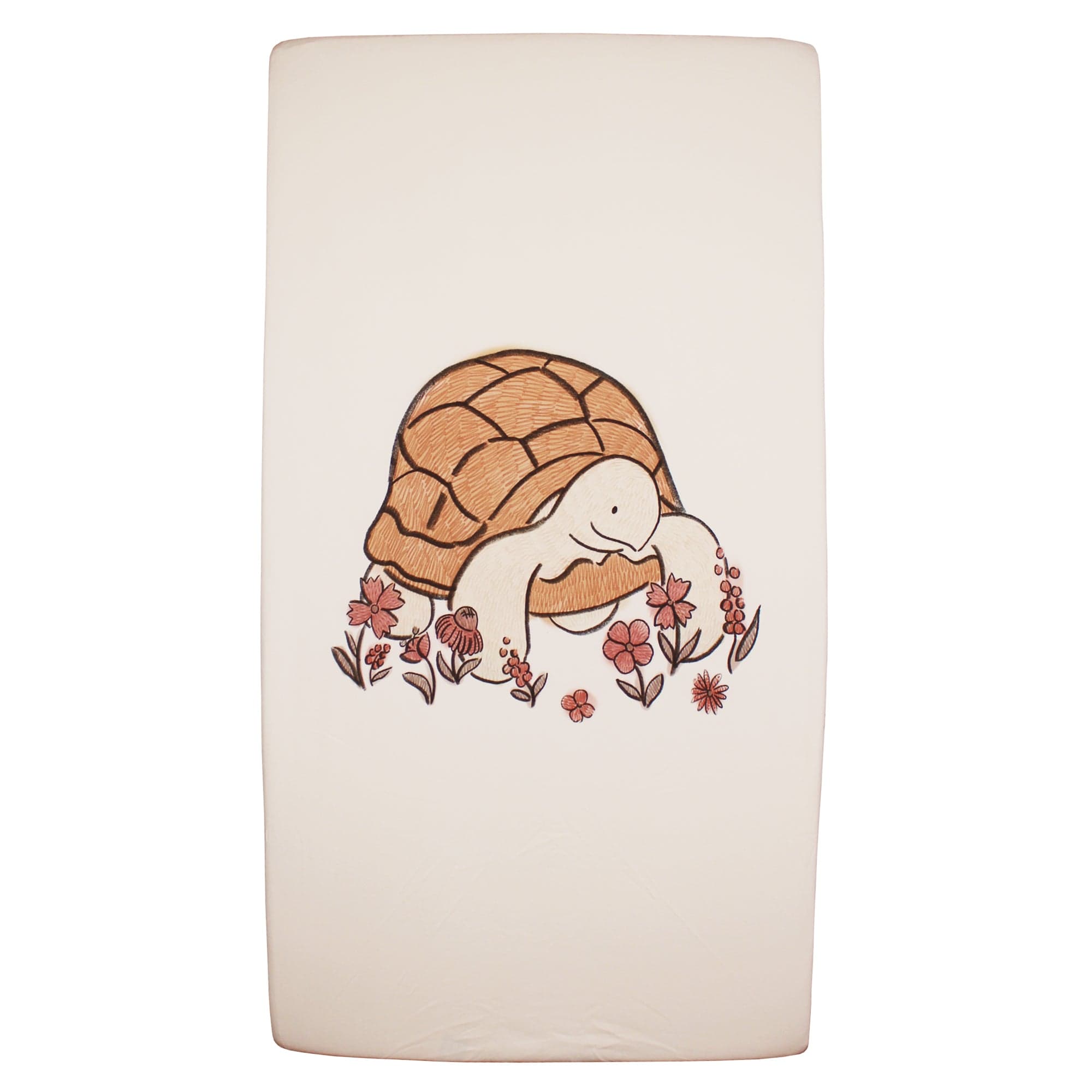JTTP Products Organic Crib Sheets, Tiny Tortoise