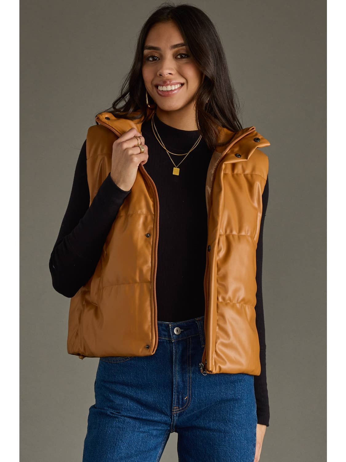 JTTP Products Camel Leather Vest available in Joshua Tree at JT Trading Post