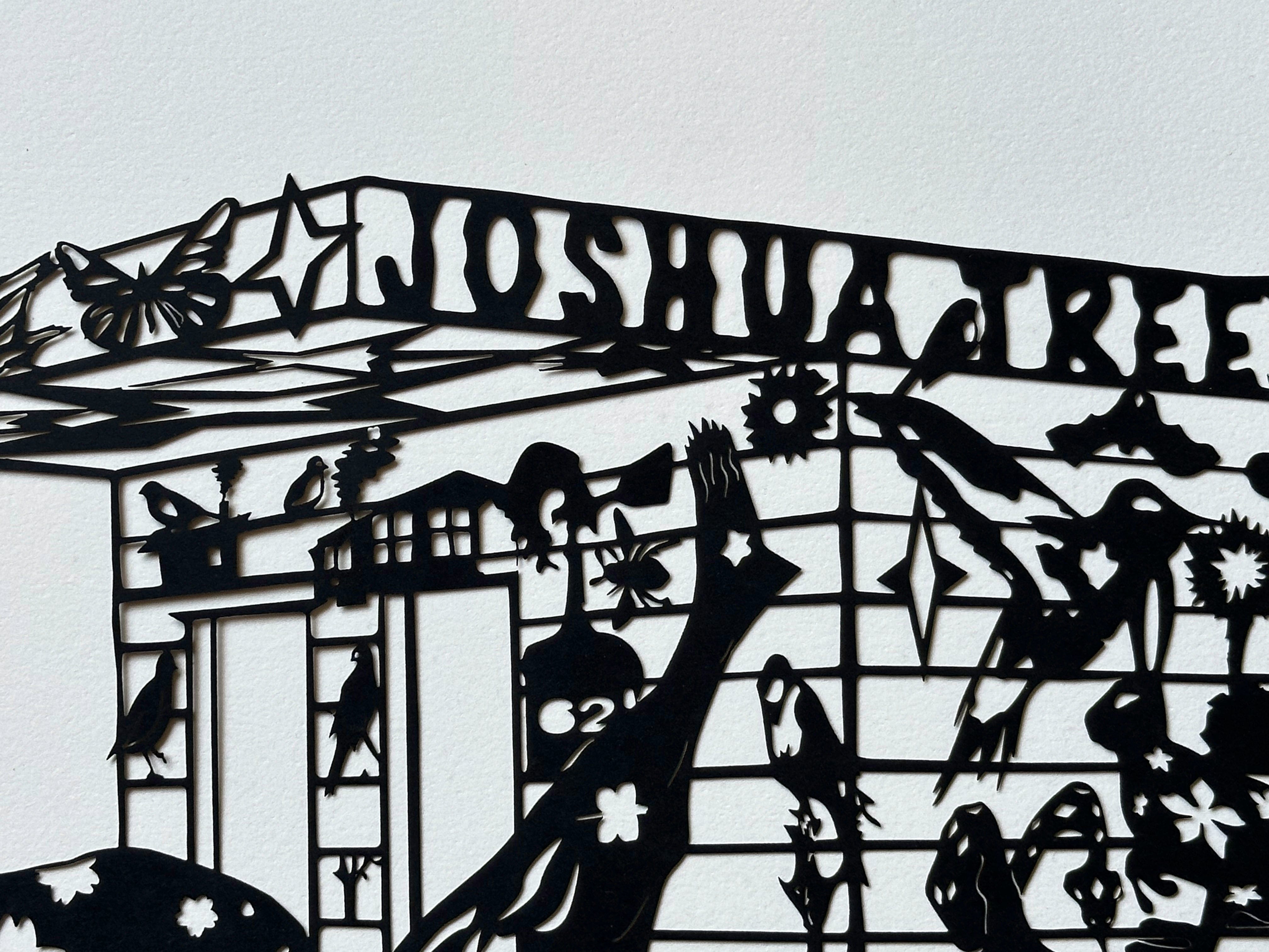 kreaturetown Joshua Tree:  "Homestead"  9x12 Cut Paper