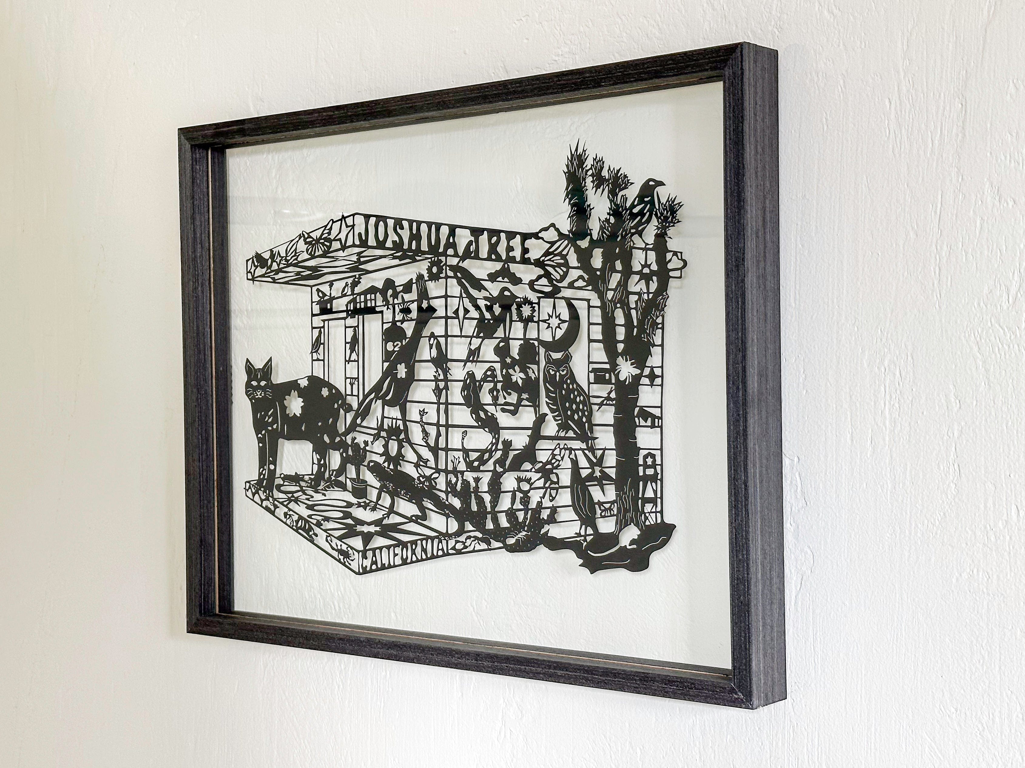 kreaturetown Joshua Tree:  "Homestead"  9x12 Cut Paper
