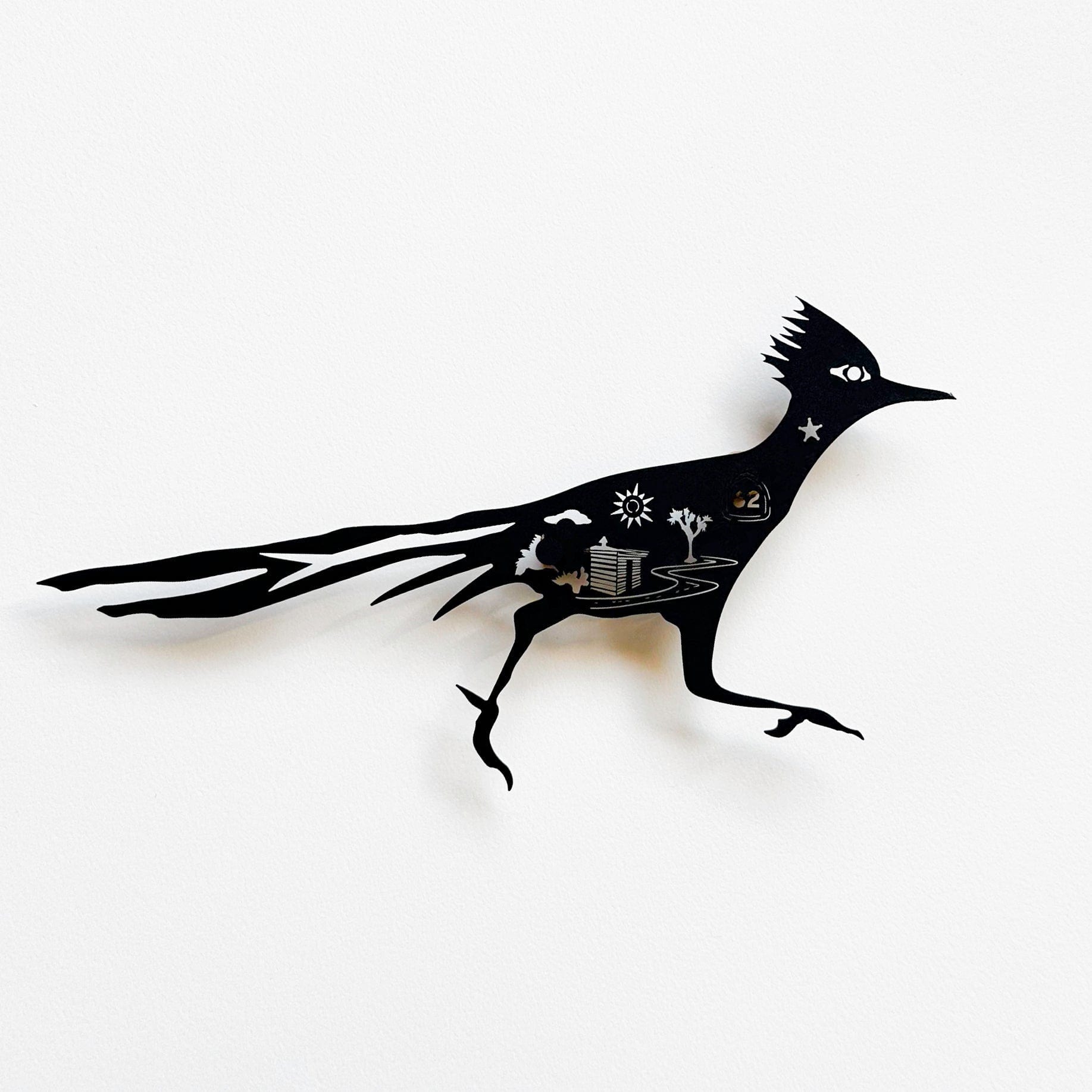 kreaturetown Joshua Tree:  "Roadrunner"  5x7 Cut Paper