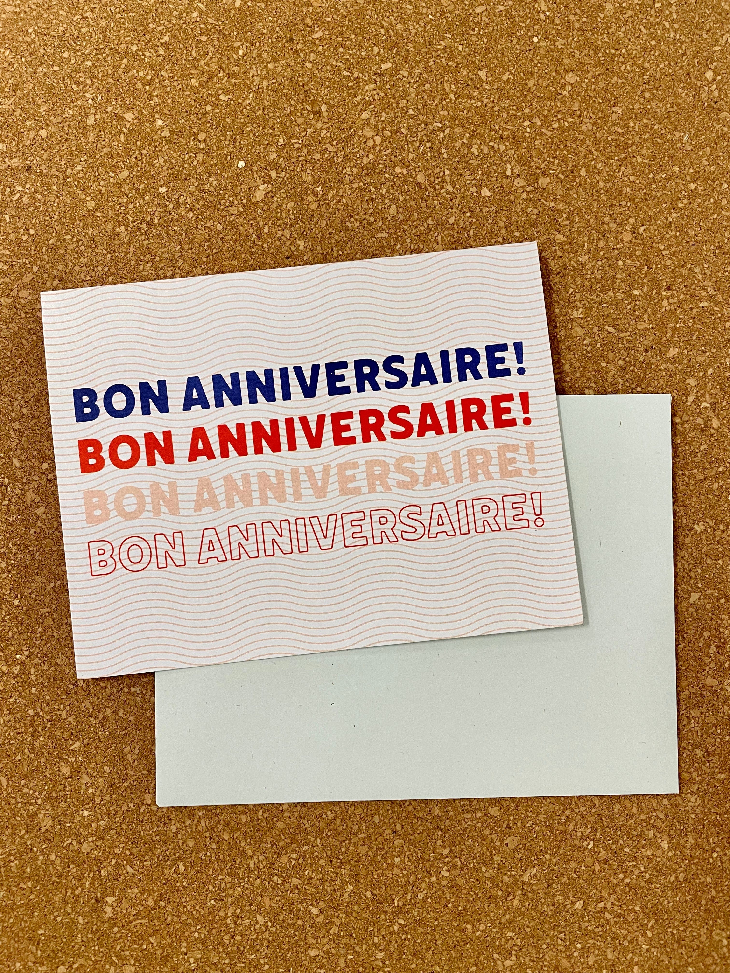 Opal Atlas International Friendship Greeting Card - Bon Anniversaire available in Joshua Tree at JT Trading Post