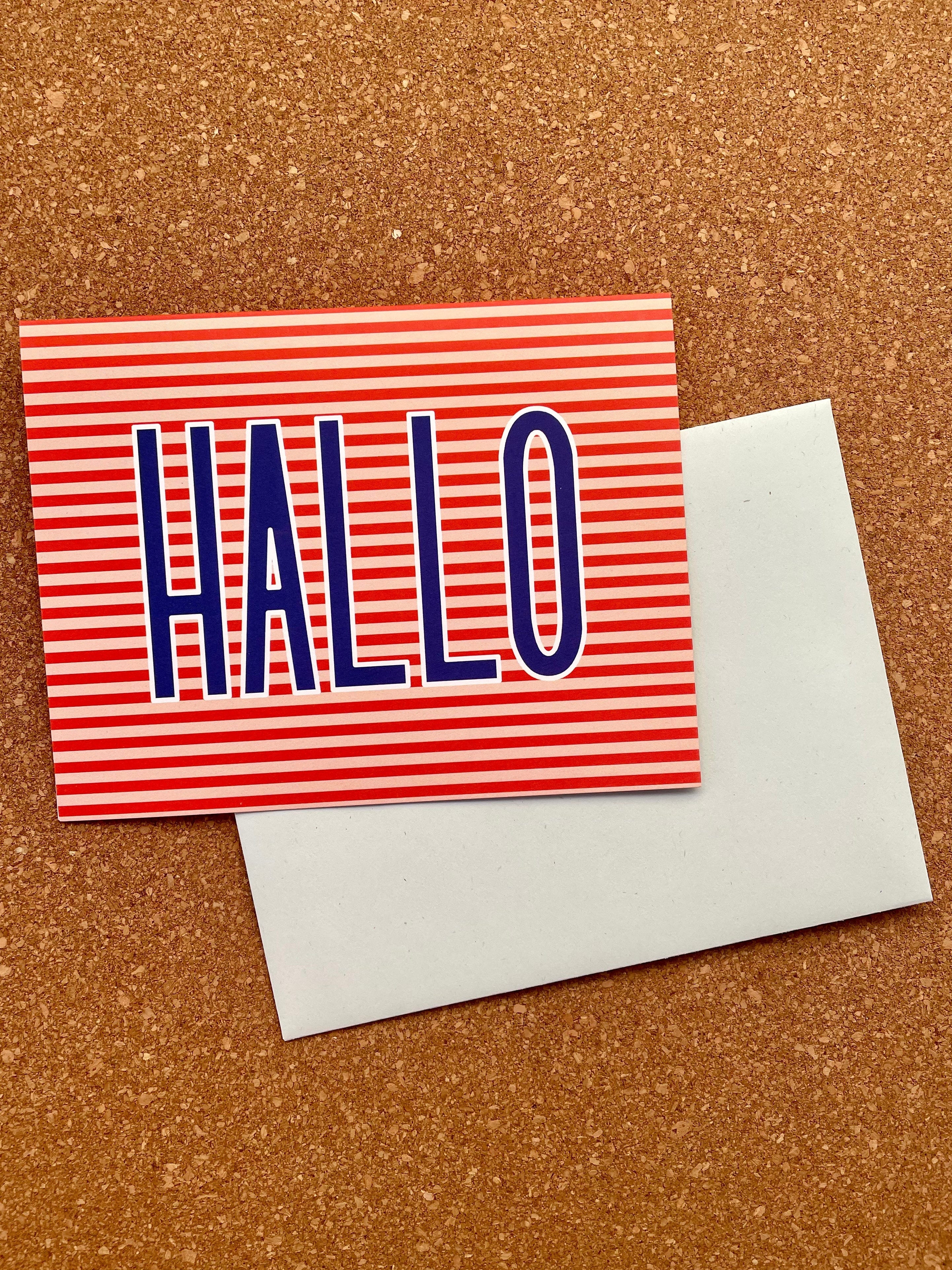 Opal Atlas International Friendship Greeting Card - Hallo