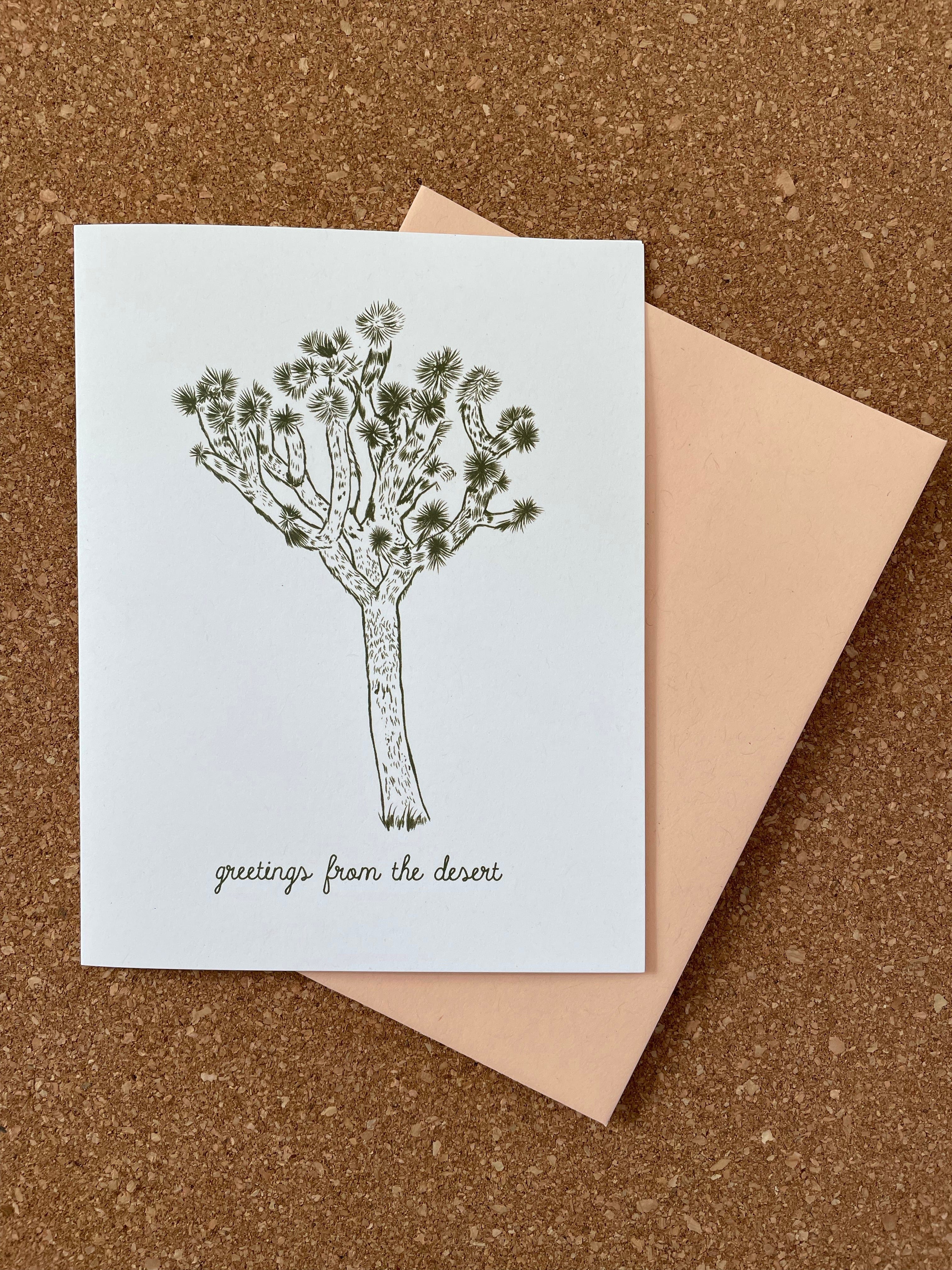 Opal Atlas Joshua Tree Greeting Card - greetings from the desert