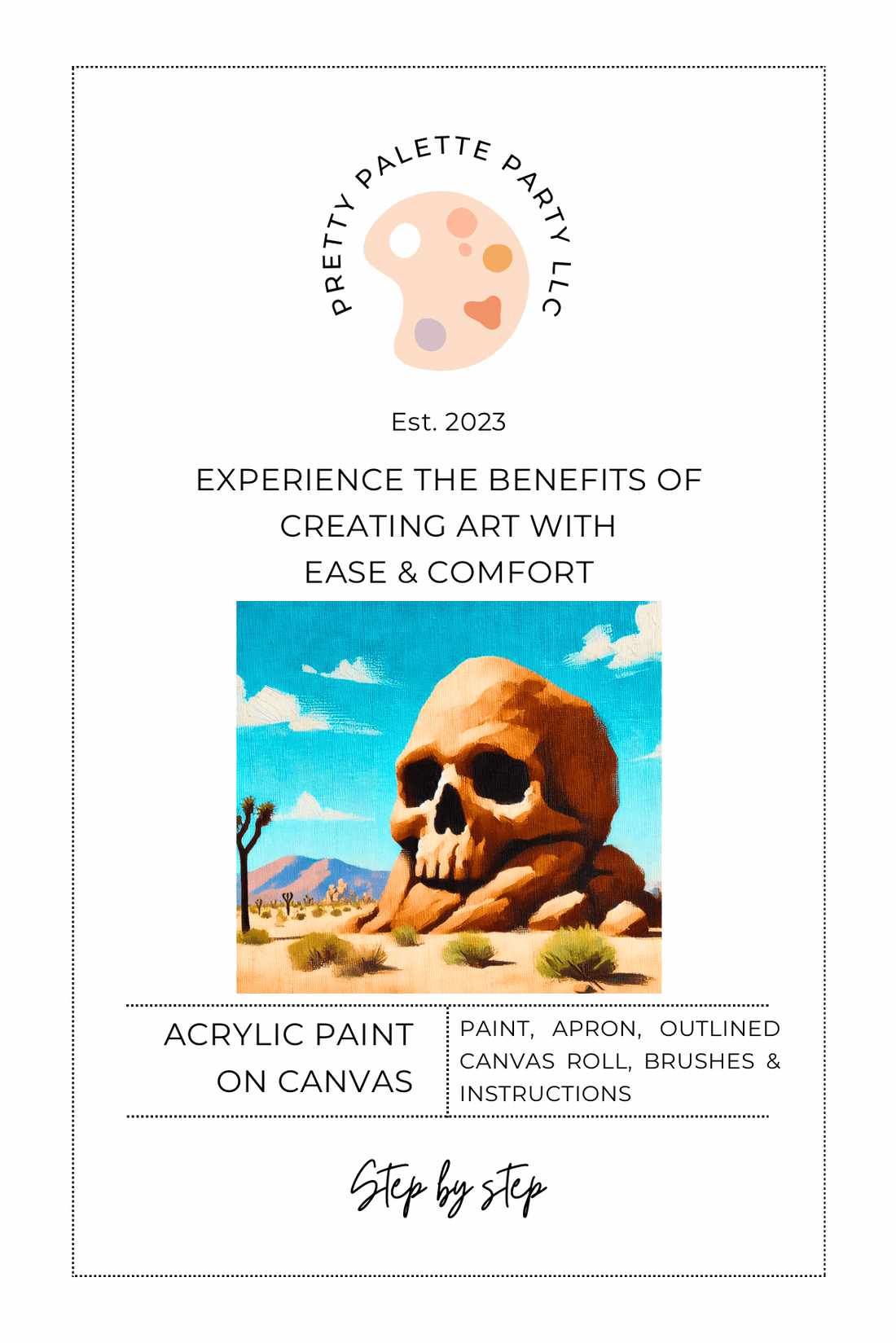 Pretty Palette Party Paint Kit - Skull Rock available in Joshua Tree at JT Trading Post