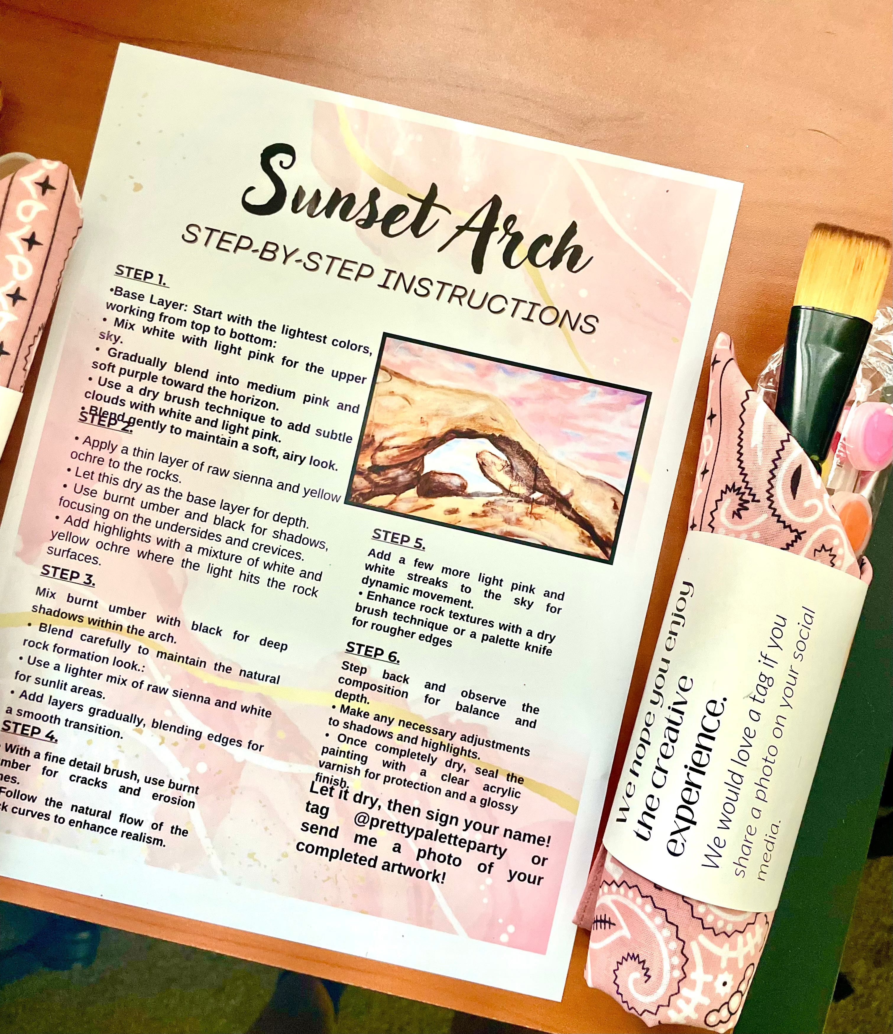 Pretty Palette Party Paint Kit - Sunset Arch