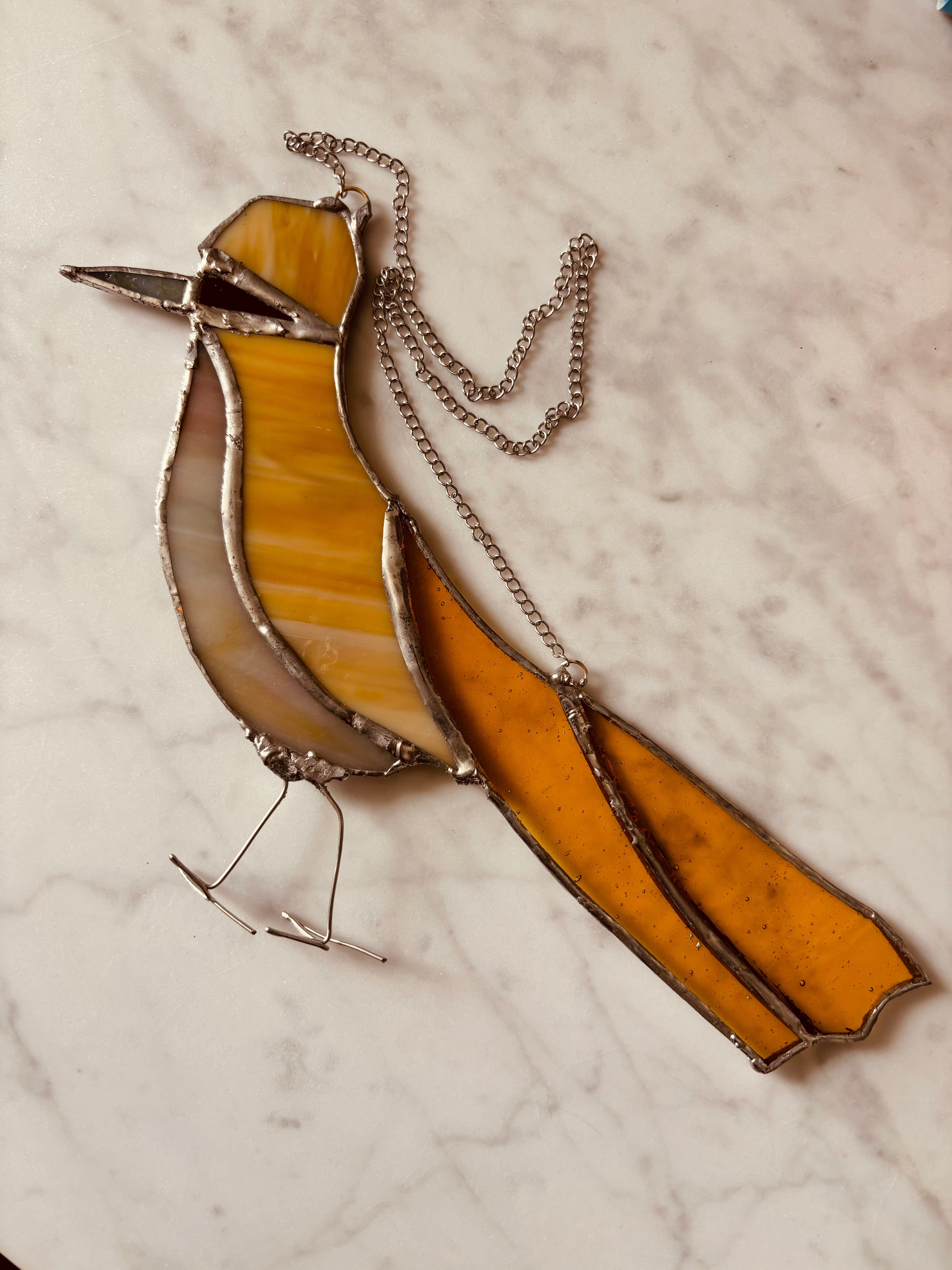 Rancho Relaxo Stained Glass Roadrunners