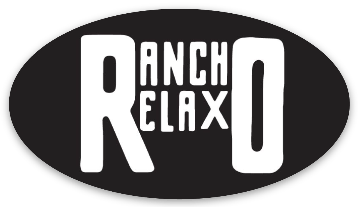 Rancho Relaxo B&W Oval Sticker