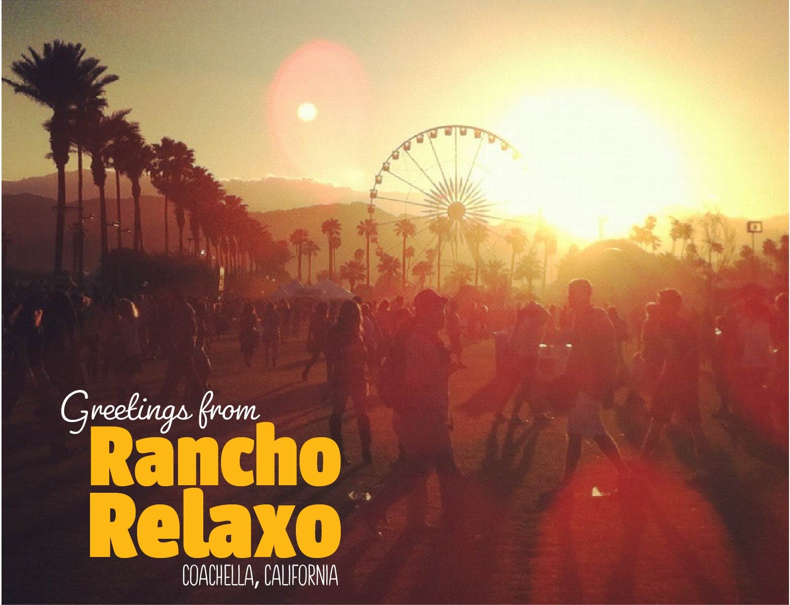 Rancho Relaxo Palm Springs I Love You Postcards