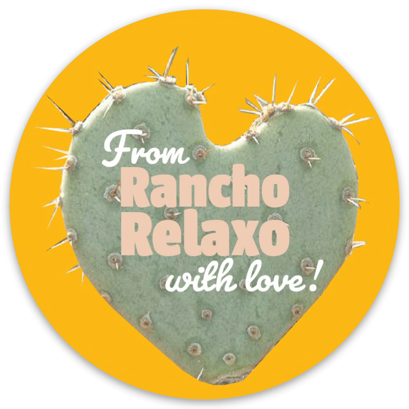 Rancho Relaxo Heart Cacti Sticker
