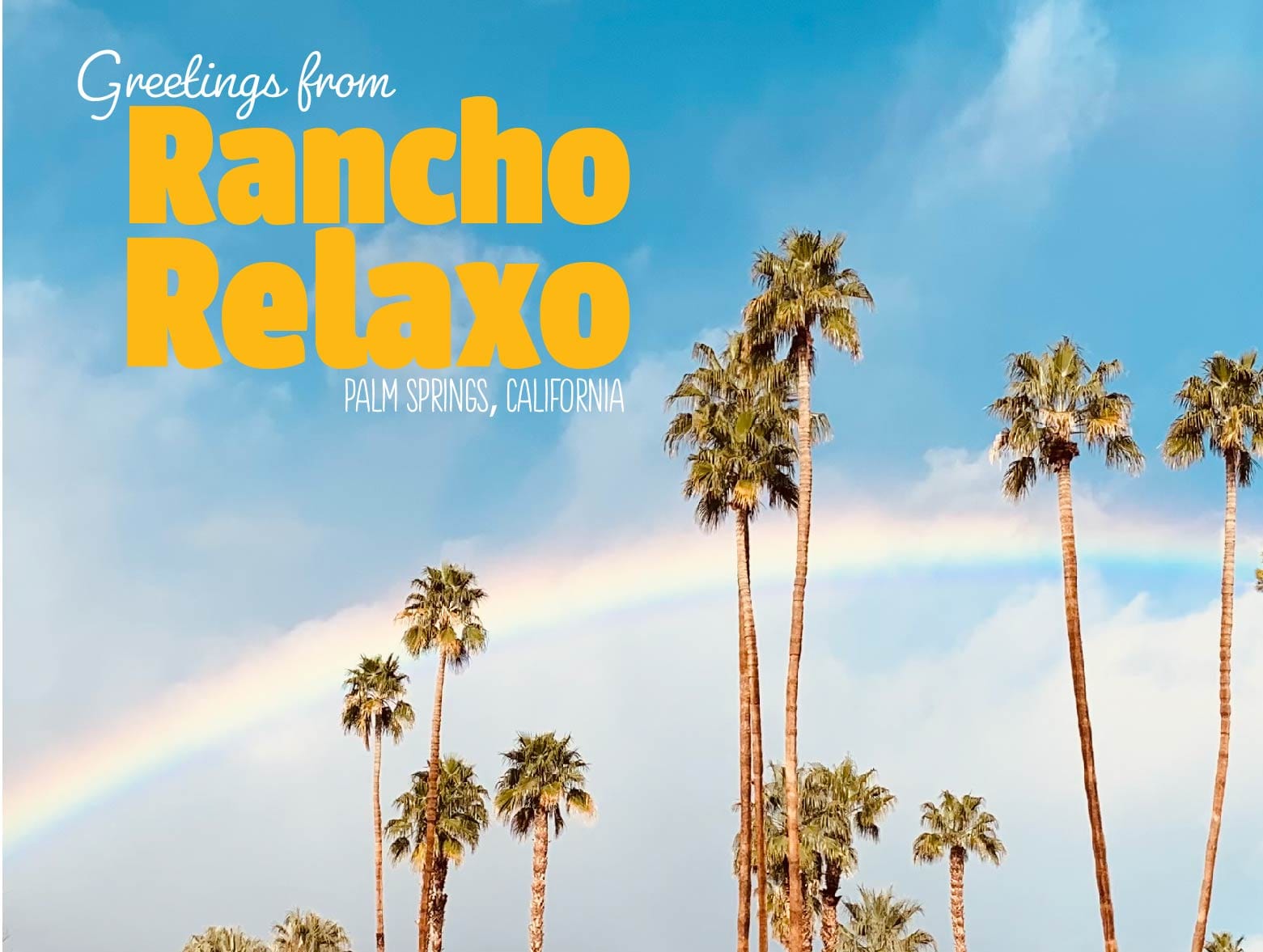Rancho Relaxo Palm Springs I Love You Postcards