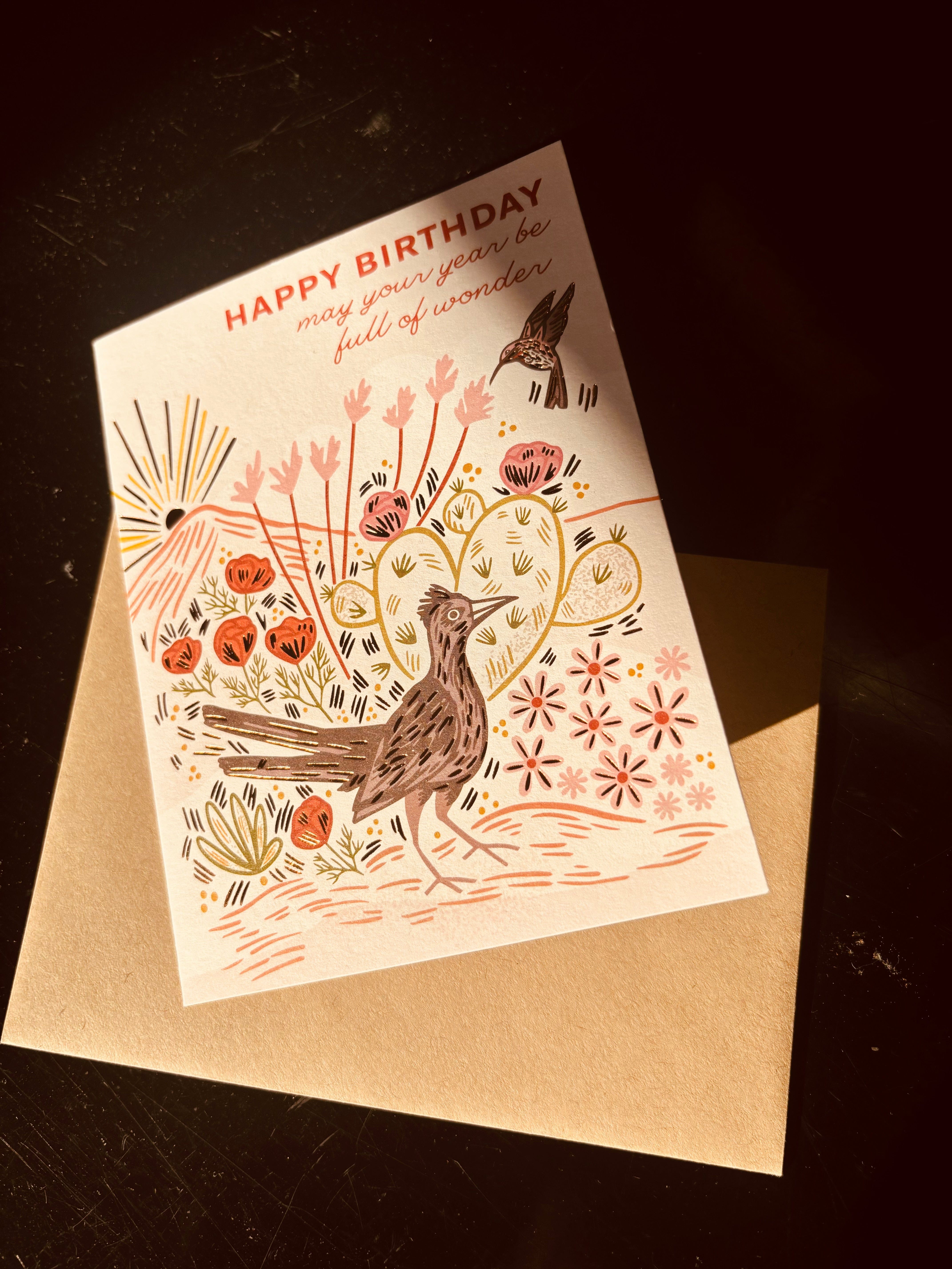 Rancho Relaxo Roadrunner Birthday Card