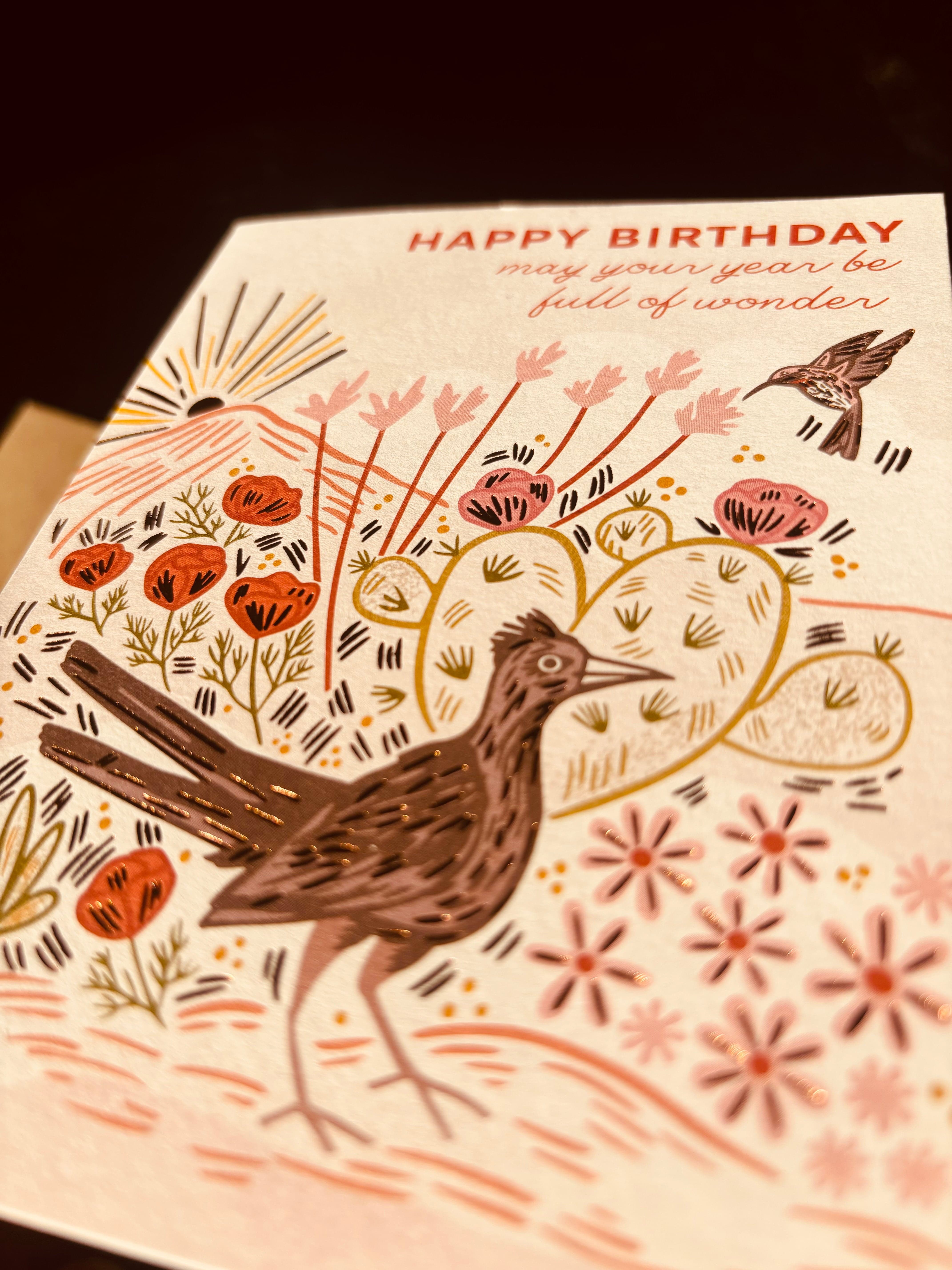 Rancho Relaxo Roadrunner Birthday Card