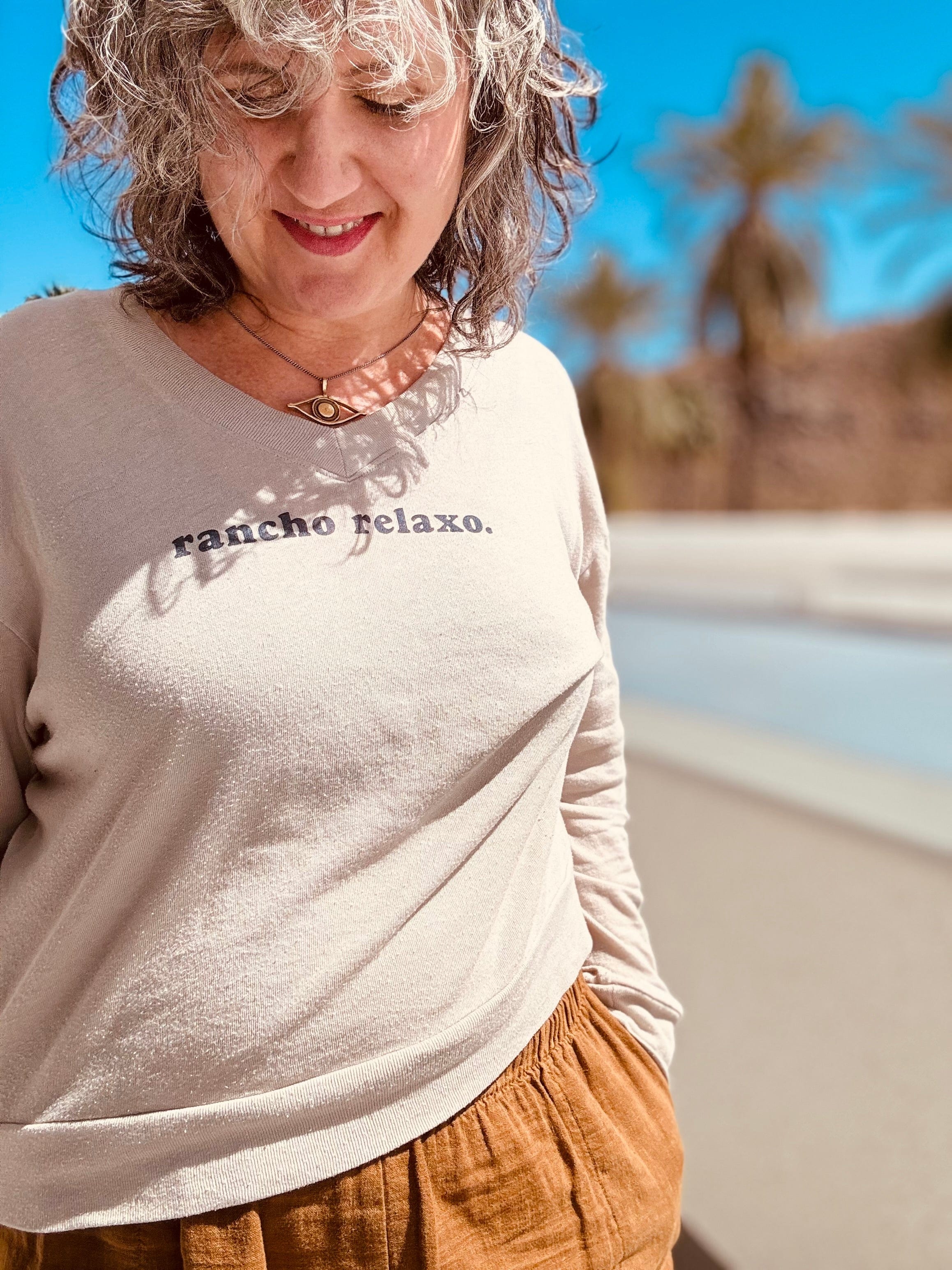 Rancho Relaxo Slouchy Pullover available in Joshua Tree at JT Trading Post