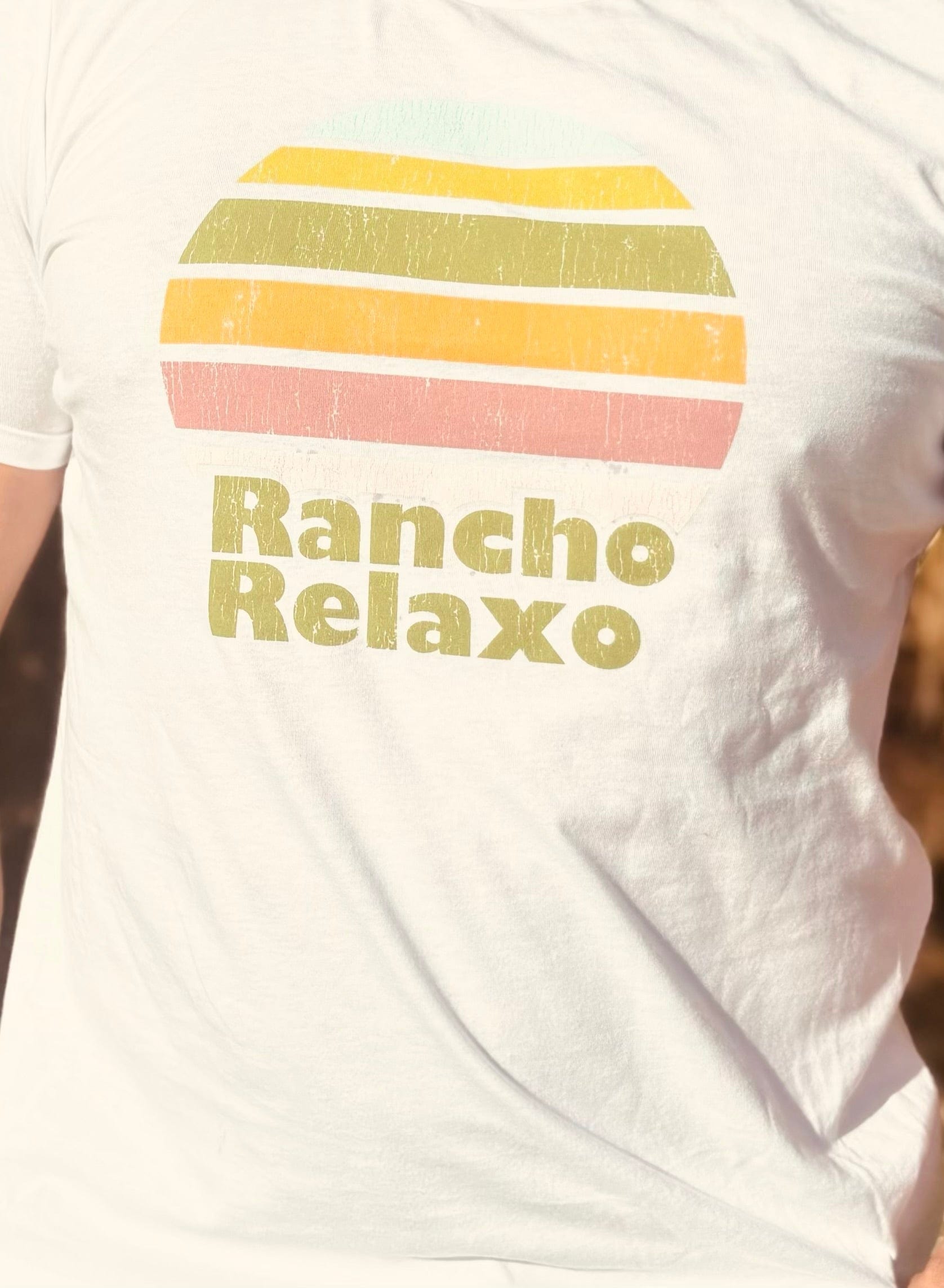 Rancho Relaxo Rainbow Sun Boyfriend Heather Tee