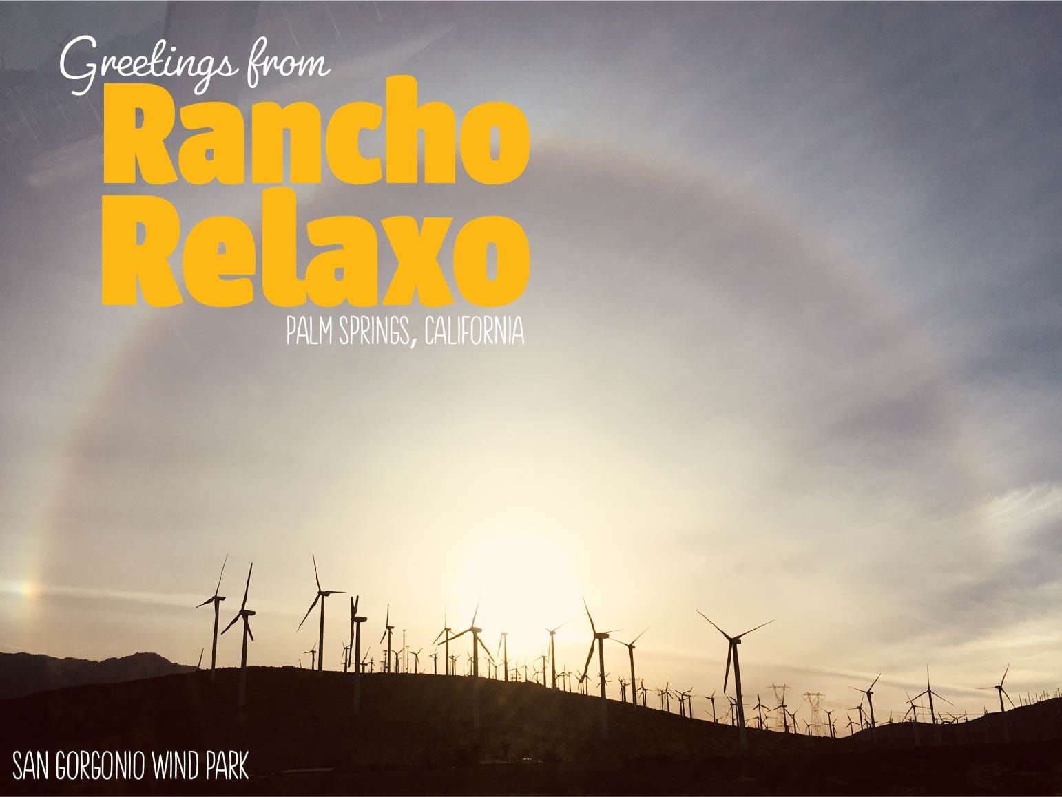 Rancho Relaxo Palm Springs I Love You Postcards