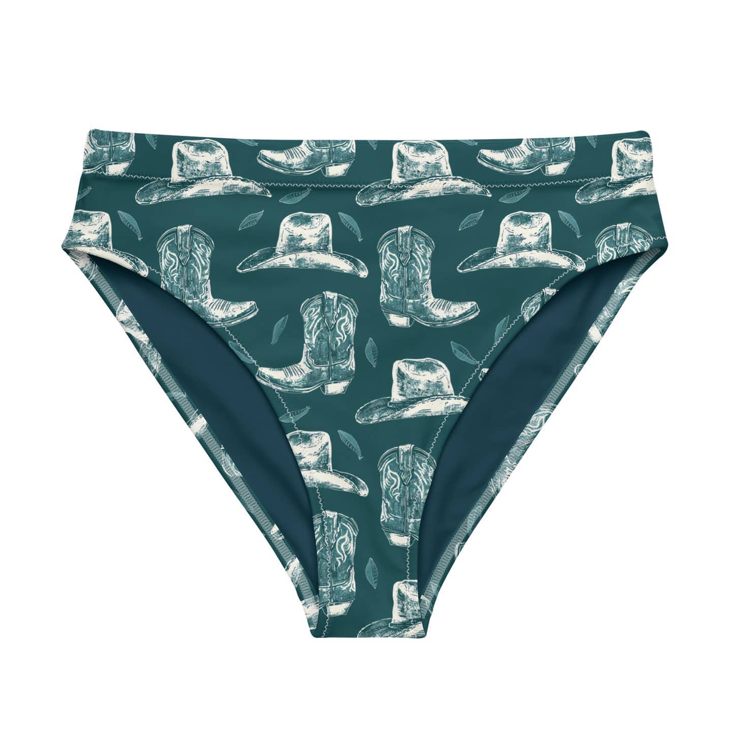 Roaming Travelers Cowboy Blues High Waisted Bikini available in Joshua Tree at JT Trading Post