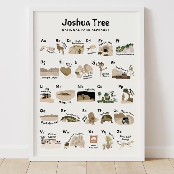 Roaming Travelers Joshua Tree Alphabet Print