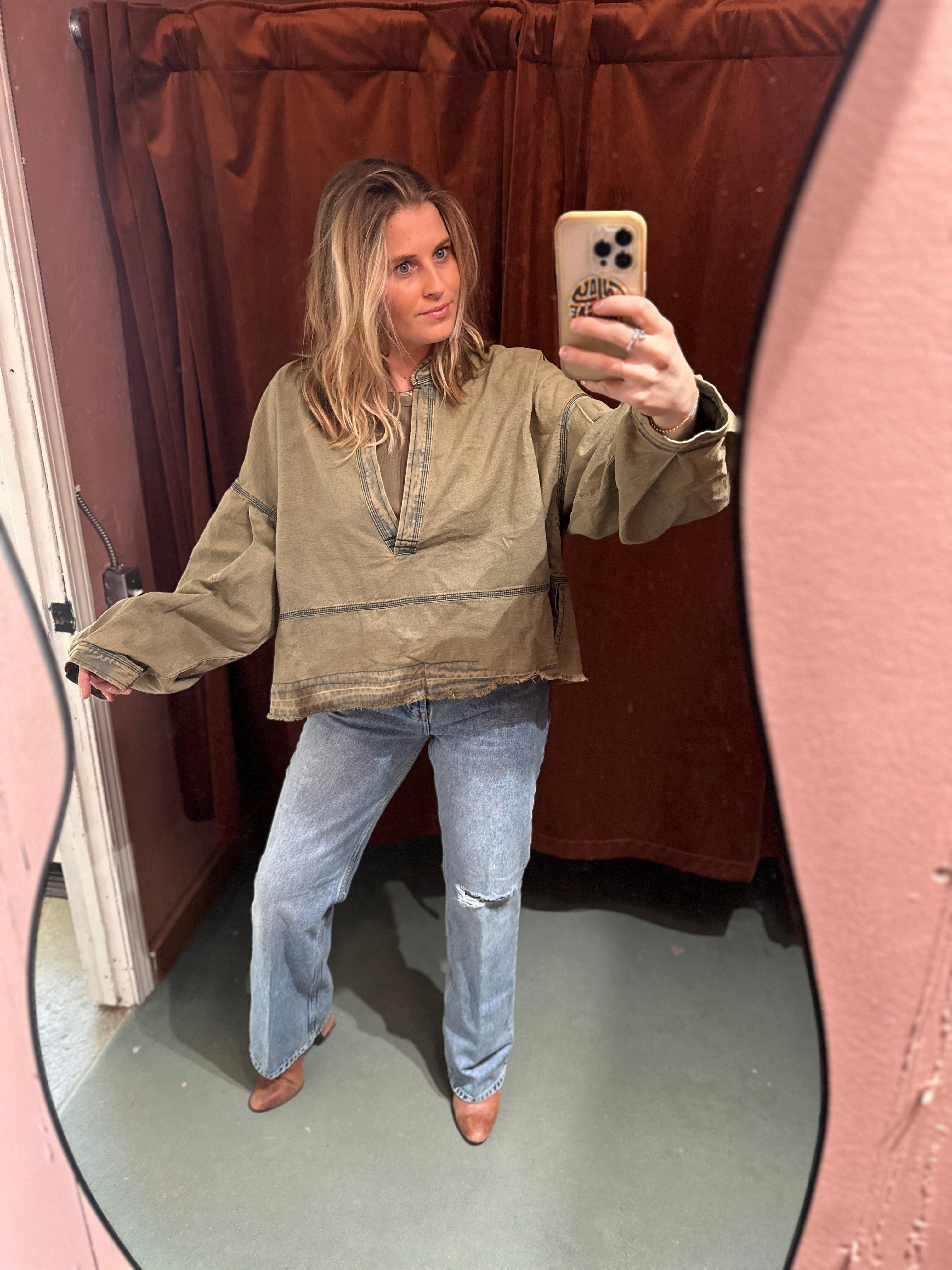 Roaming Travelers Jude Denim Pullover