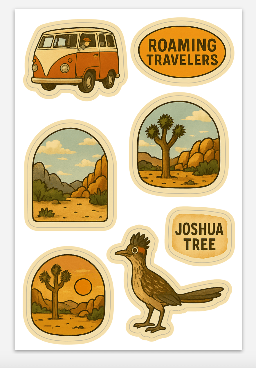Roaming Travelers Roaming Travelers Sticker Sheet