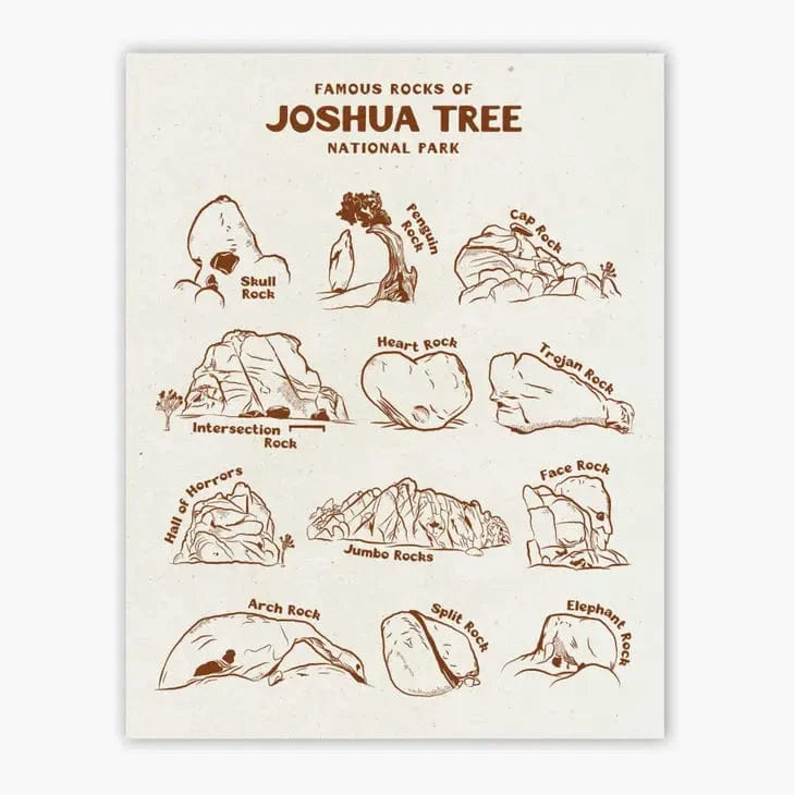 Roaming Travelers Rocks of Joshua Tree Art Print