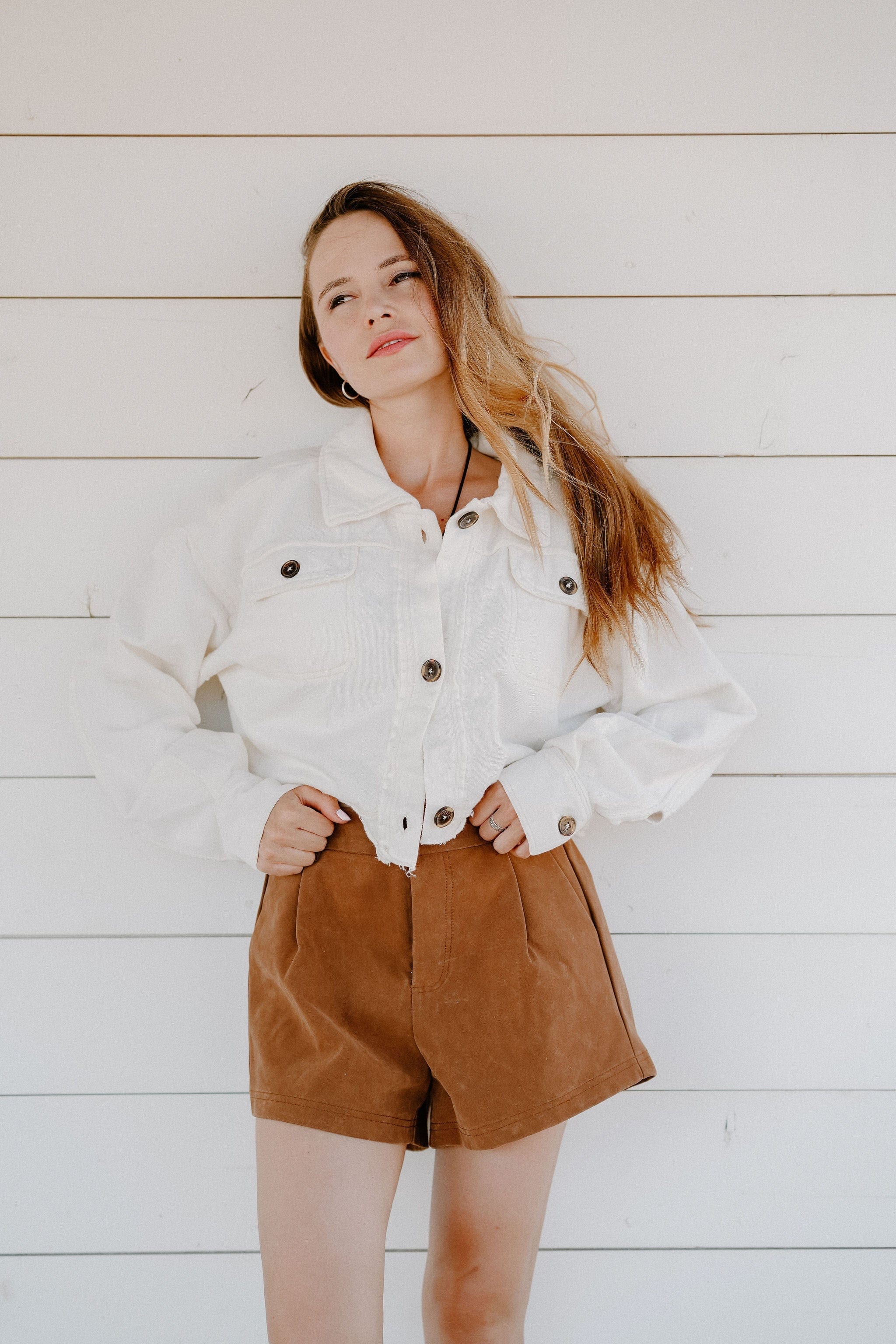 Roaming Travelers Roma Vegan Suede Shorts available in Joshua Tree at JT Trading Post