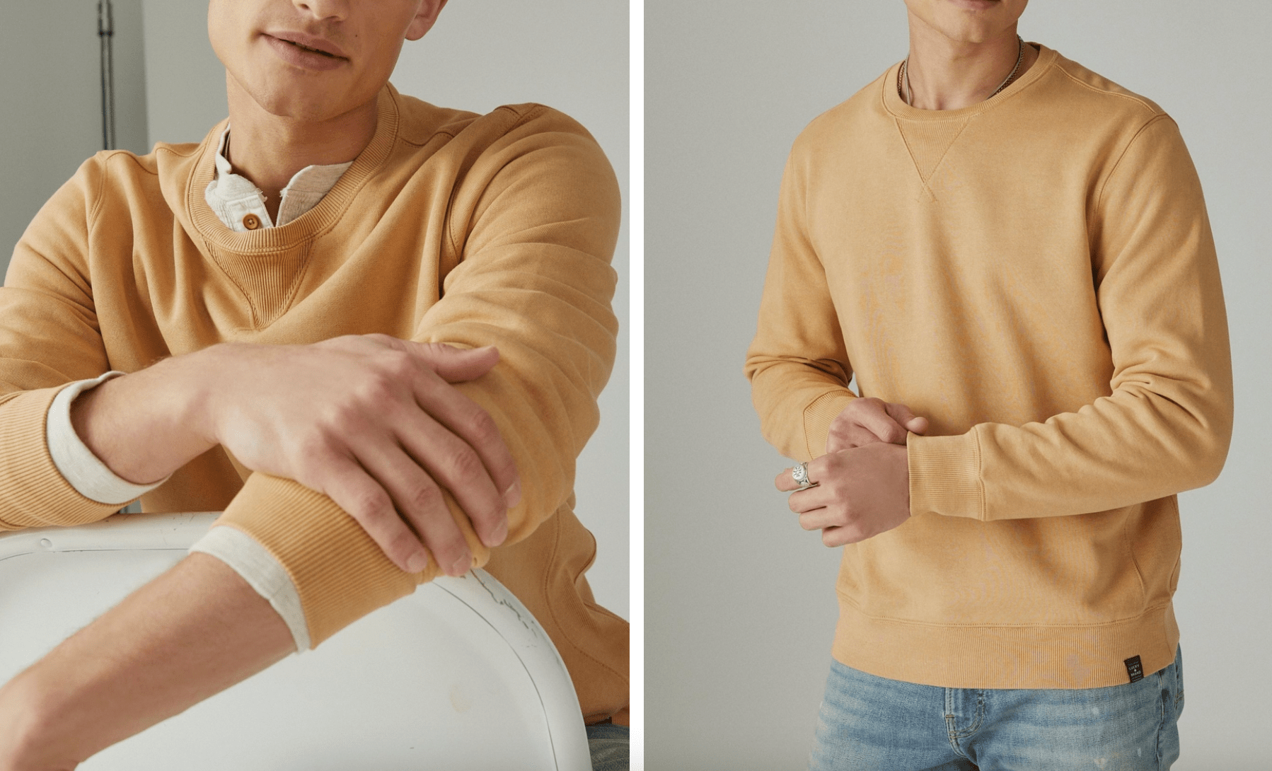 Roaming Travelers Sueded Terry Crew Neck
