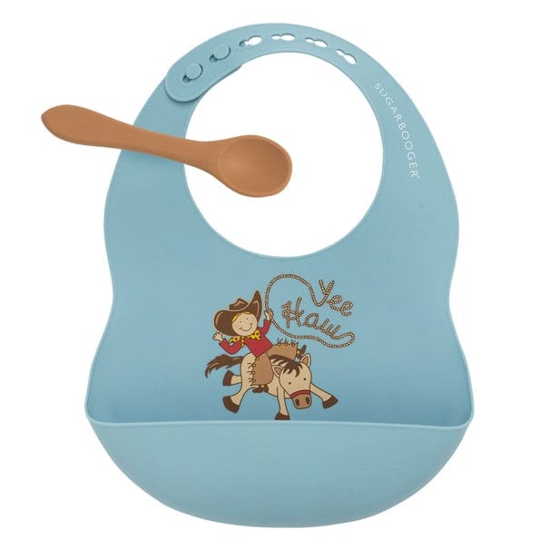 Roaming Travelers Silicone Bib & Spoon Set