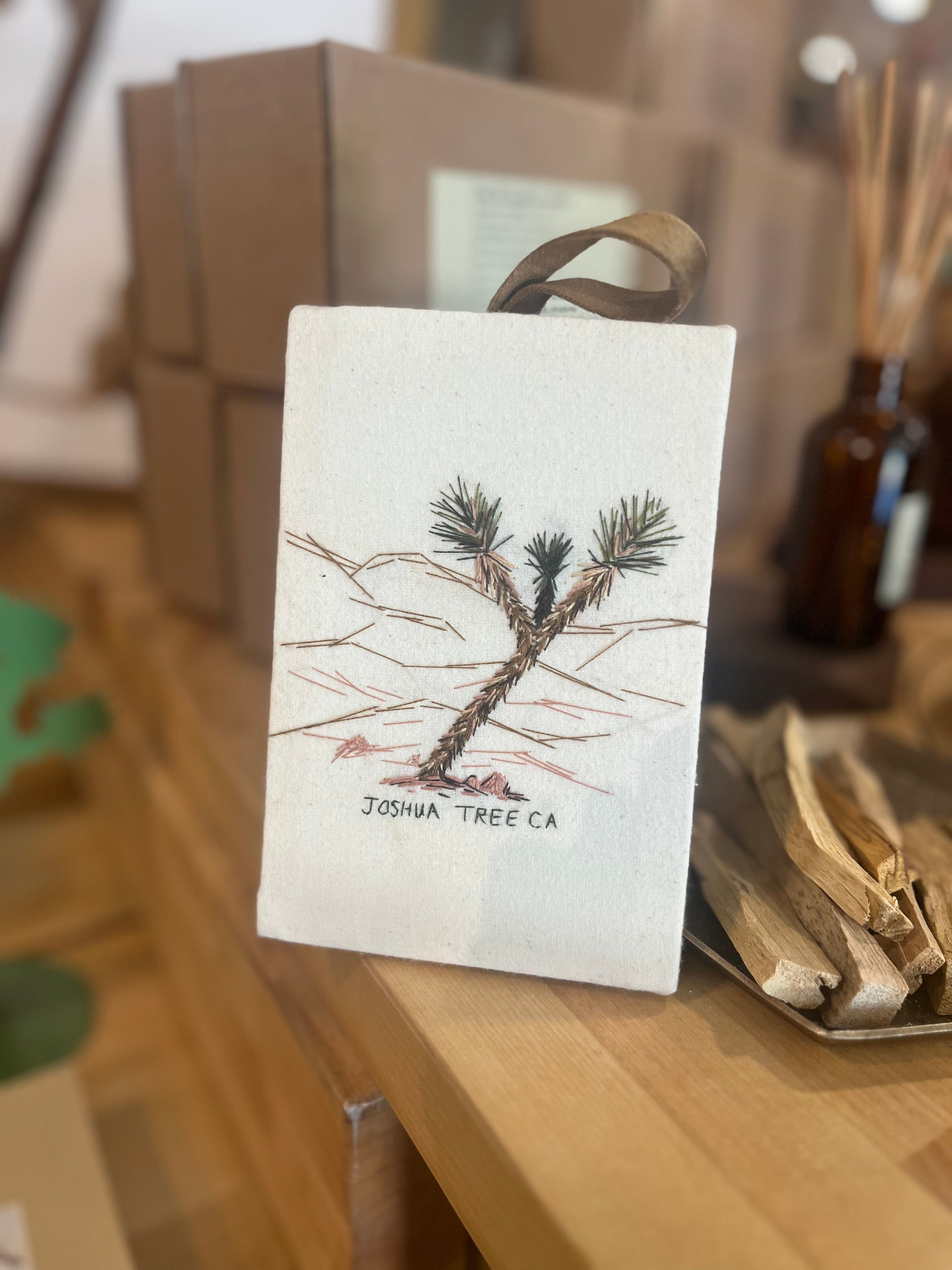 Seamstress Kate Hand Embroidered Joshua Tree Art 4X6"