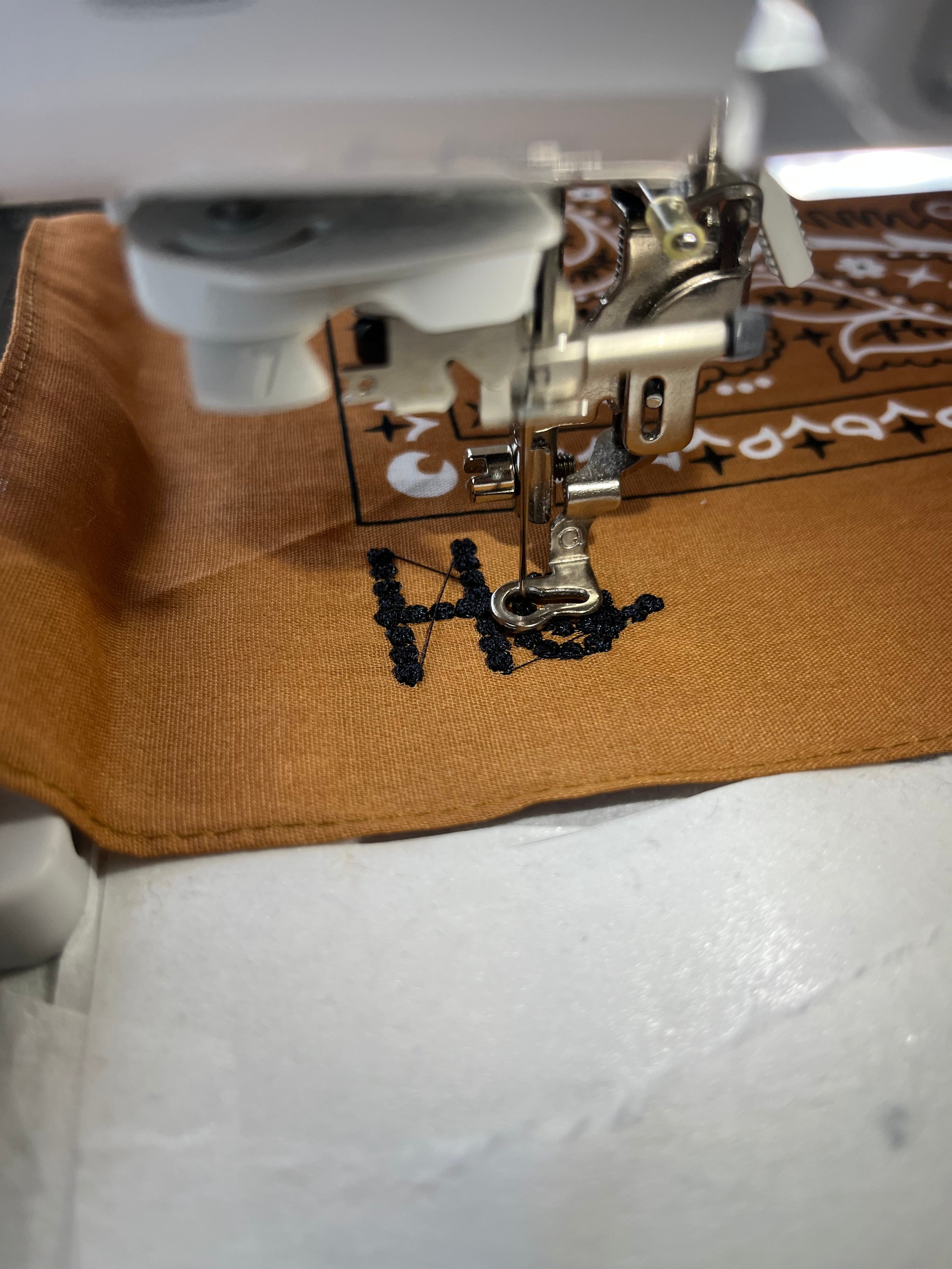 Seamstress Kate Howdy Joshua Tree Embroidered Bandana Handkerchief