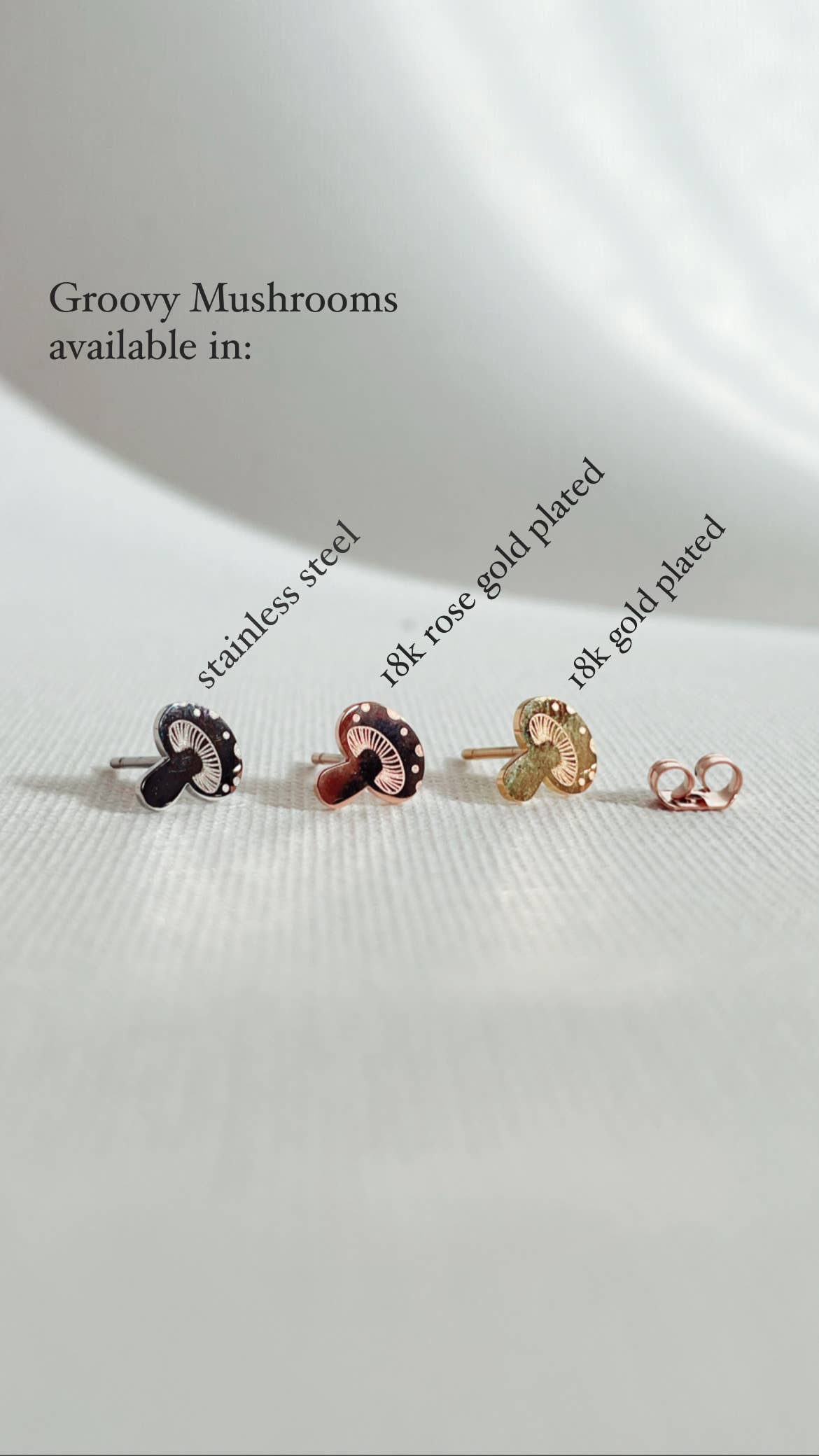 The Plant Social Groovy Mushrooms Studs