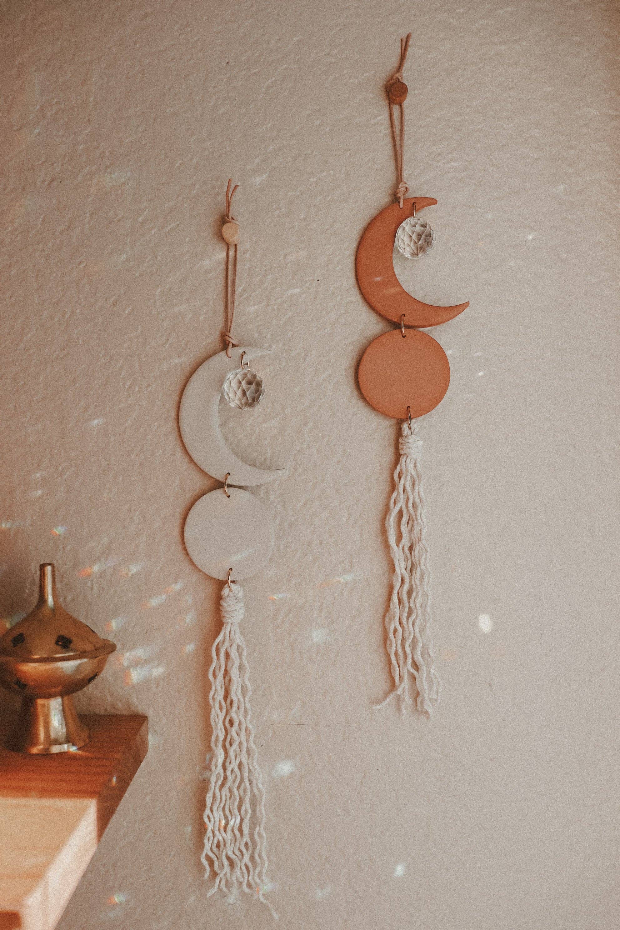 The Plant Social Crescent Moon Clay Sun Catcher
