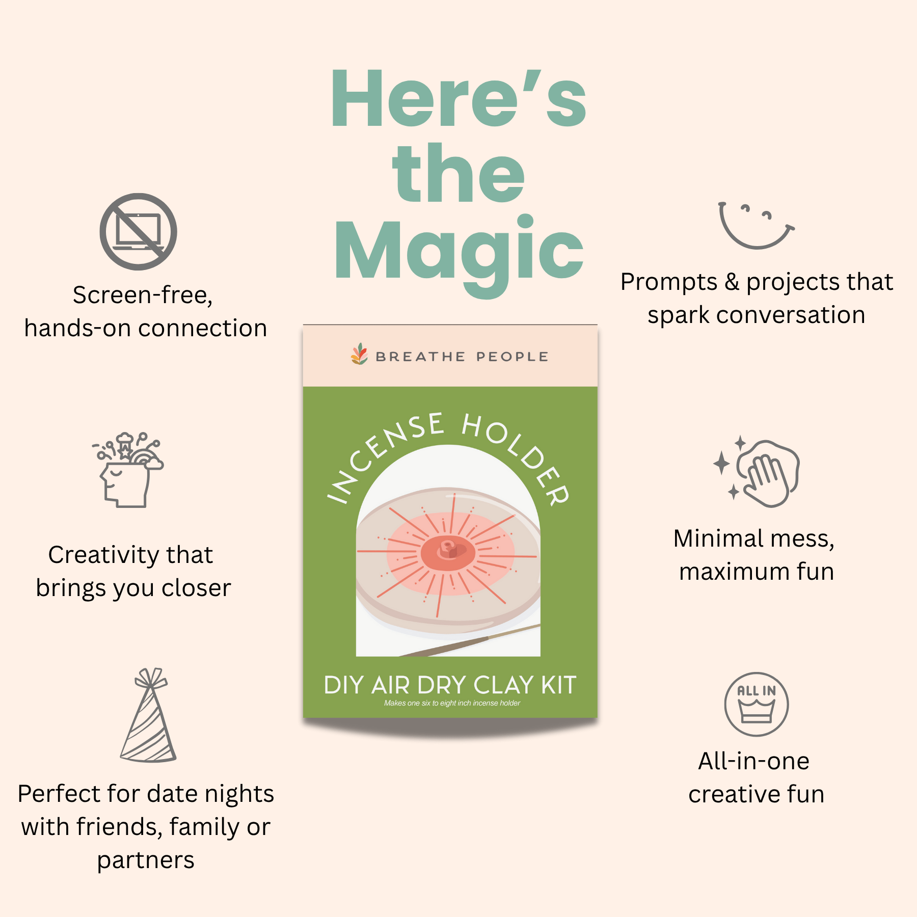 The Plant Social DIY Air Dry Clay Kit- Make Your Own Mushroom Dish available in Joshua Tree at JT Trading Post