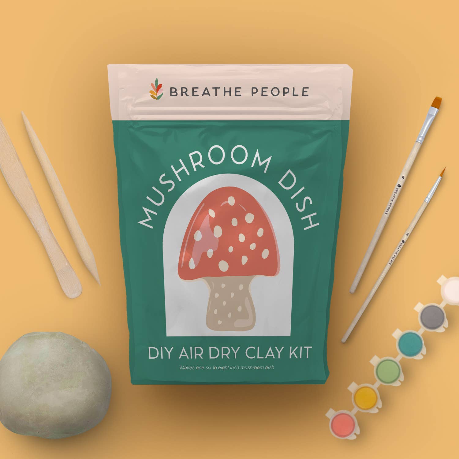 The Plant Social DIY Air Dry Clay Kit- Make Your Own Mushroom Dish available in Joshua Tree at JT Trading Post