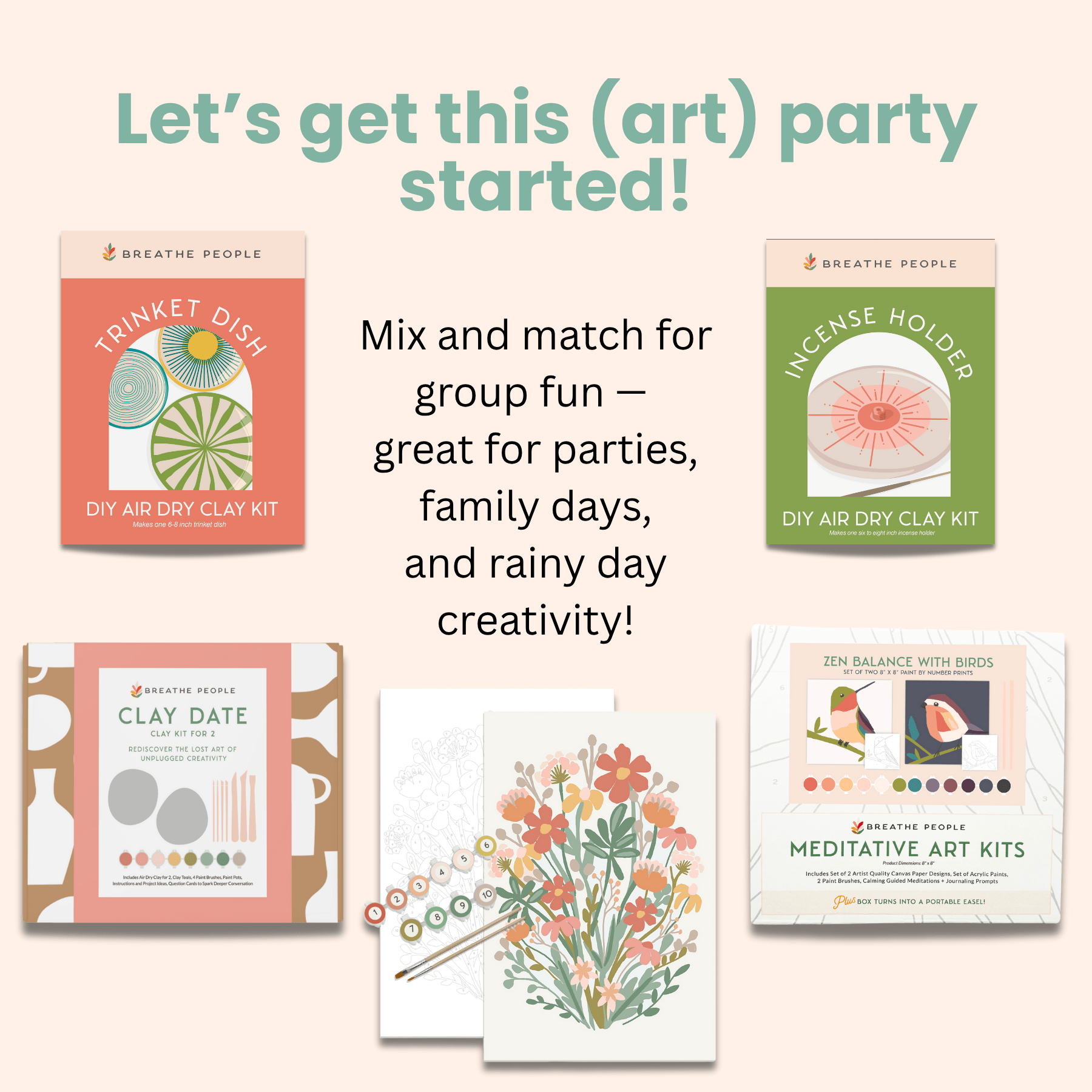 The Plant Social DIY Air Dry Clay Kit- Make Your Own Mushroom Dish available in Joshua Tree at JT Trading Post